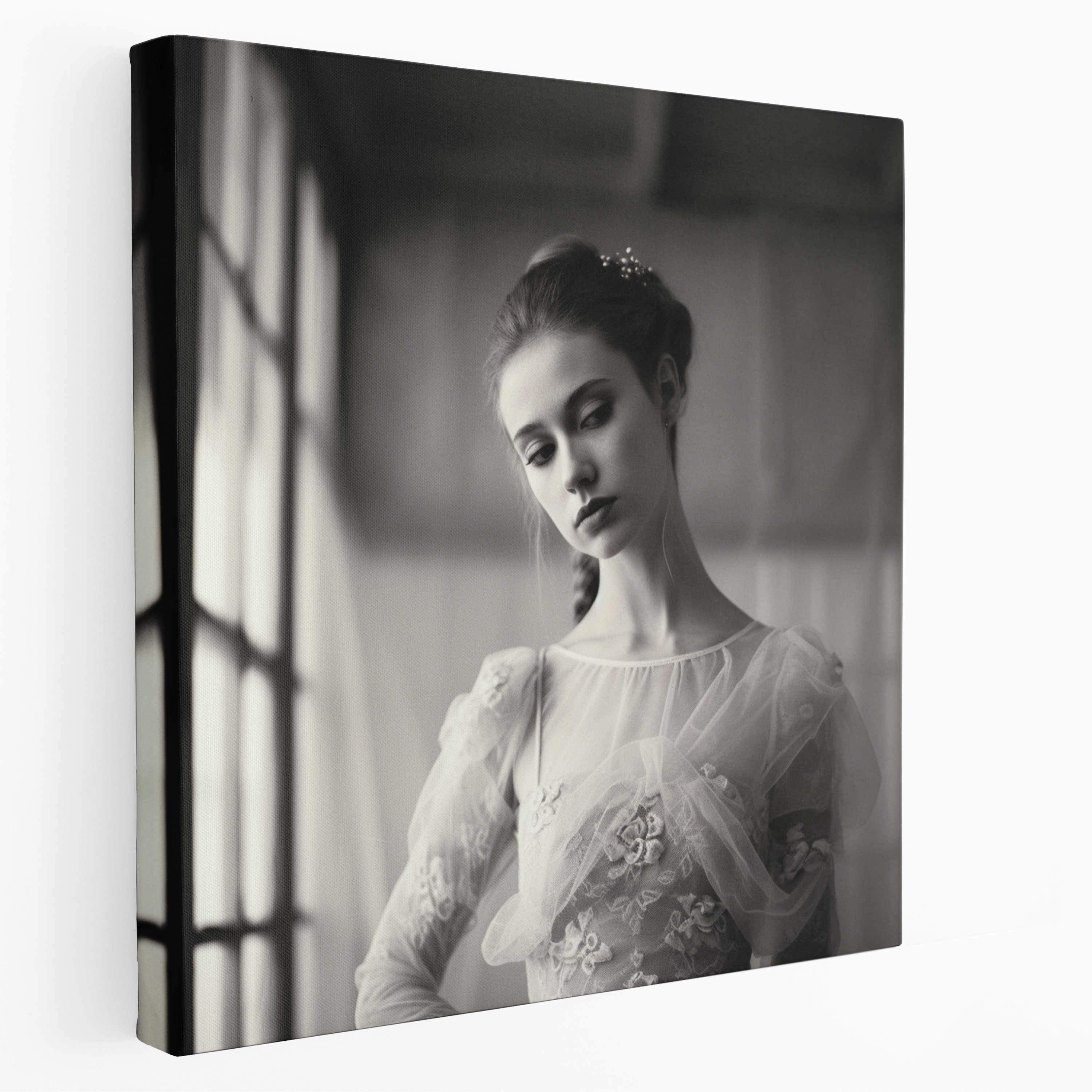 Vintage-Inspired Ballerina Canvas Print - Ballerina, Wall Art, Wall Decoration, Canvas
