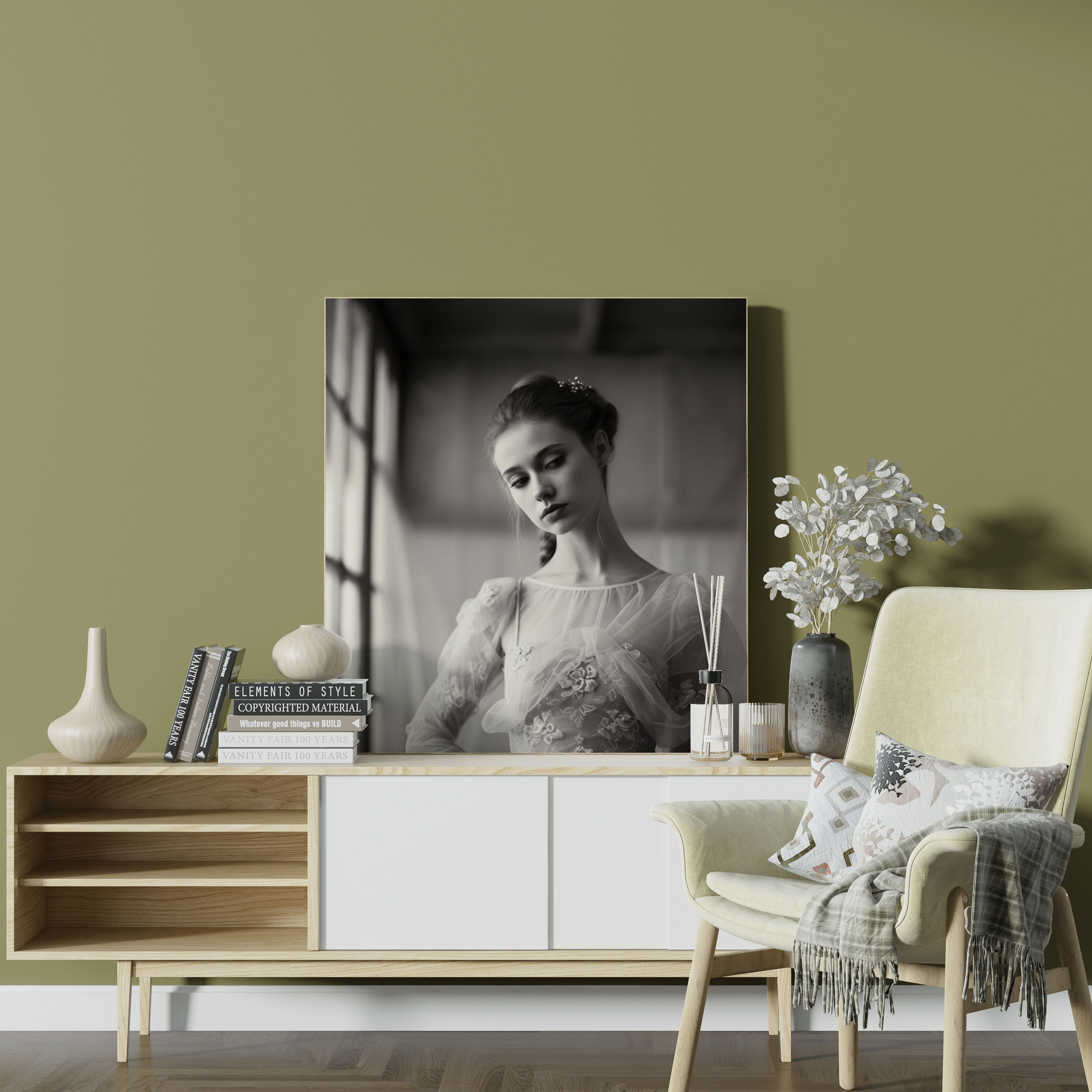 Vintage-Inspired Ballerina Canvas Print - Ballerina, Wall Art, Wall Decoration, Canvas