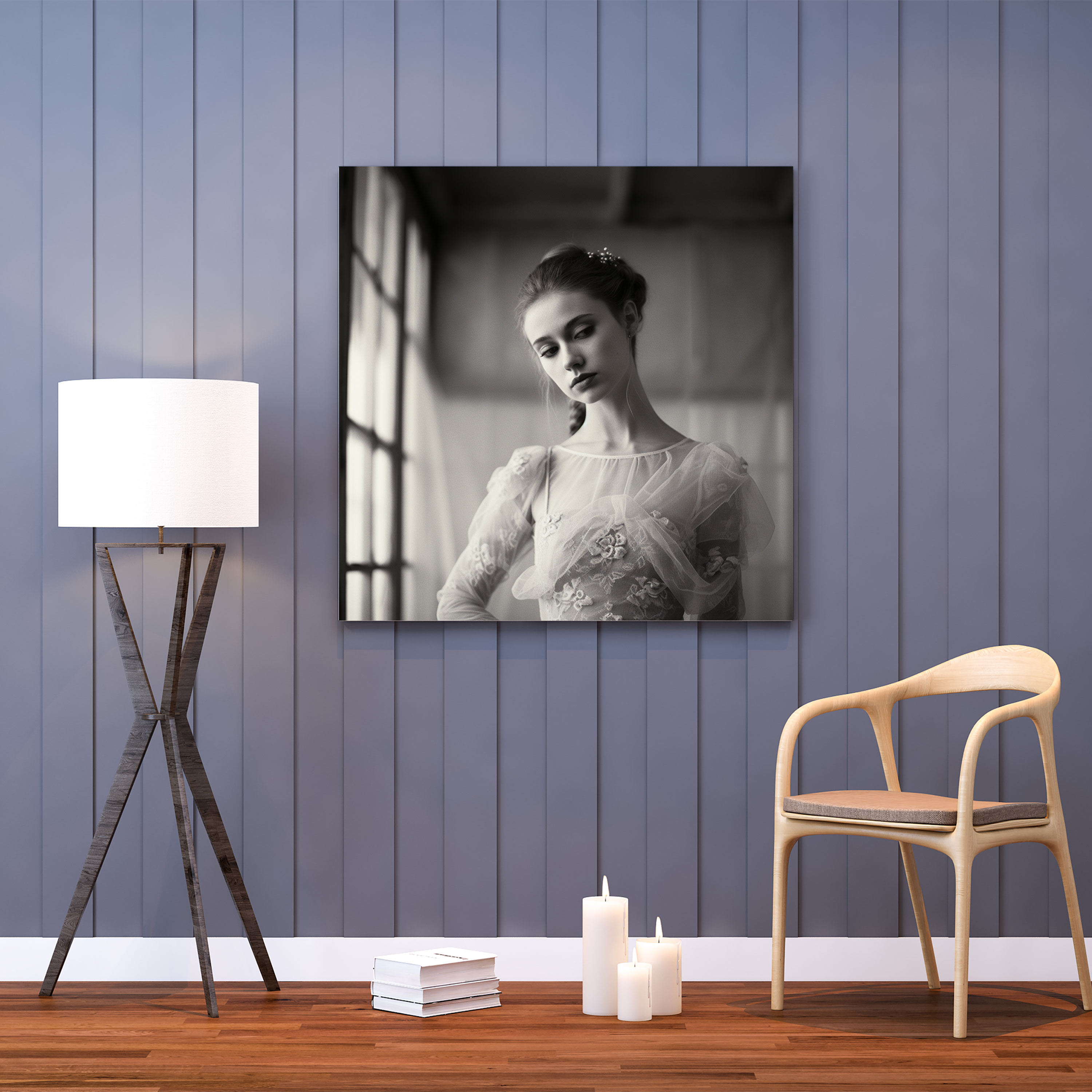 Vintage-Inspired Ballerina Canvas Print - Ballerina, Wall Art, Wall Decoration, Canvas