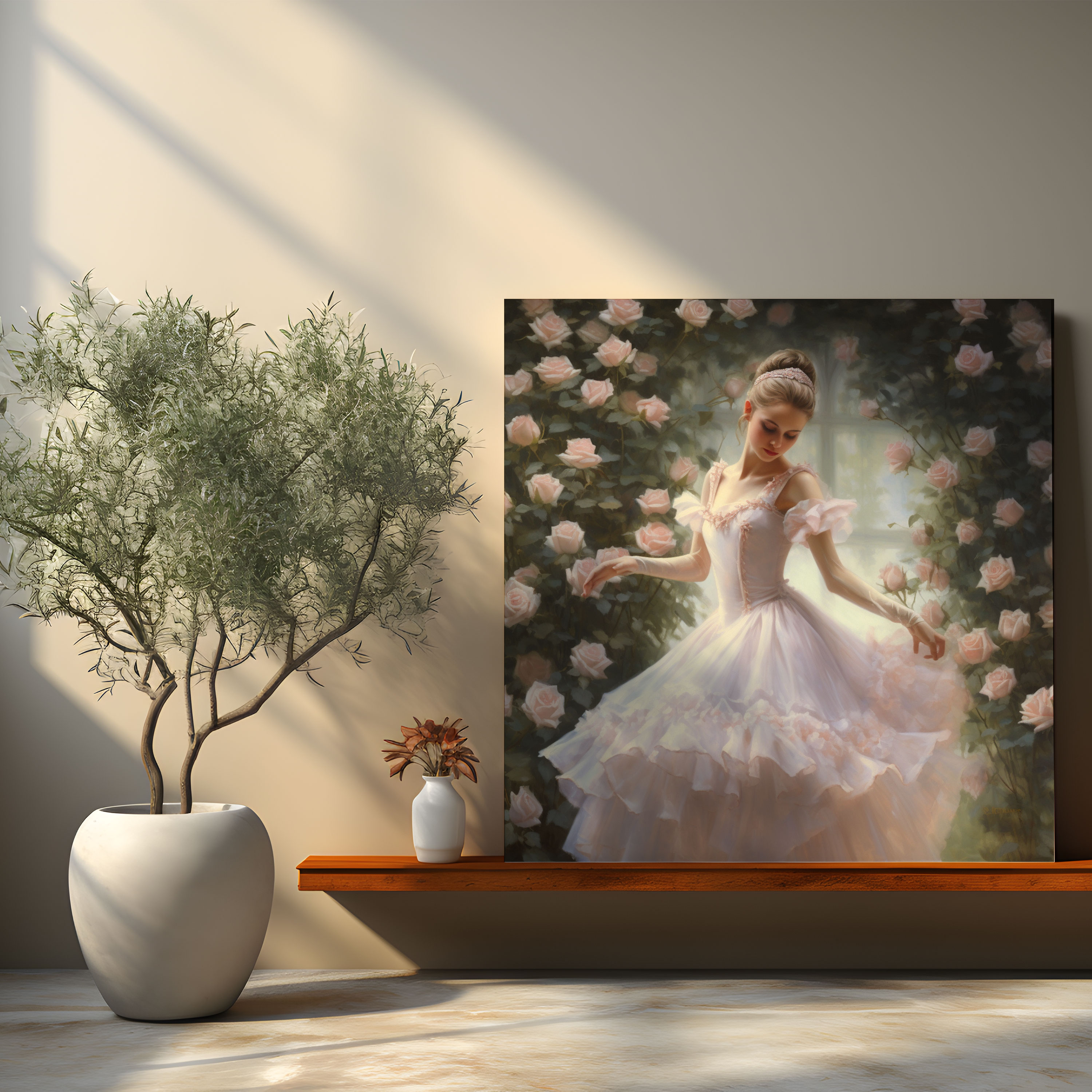 Romantic Ballet Ballerina Canvas Print - Ballerina, Home Decoration, Elegant, Wall Art