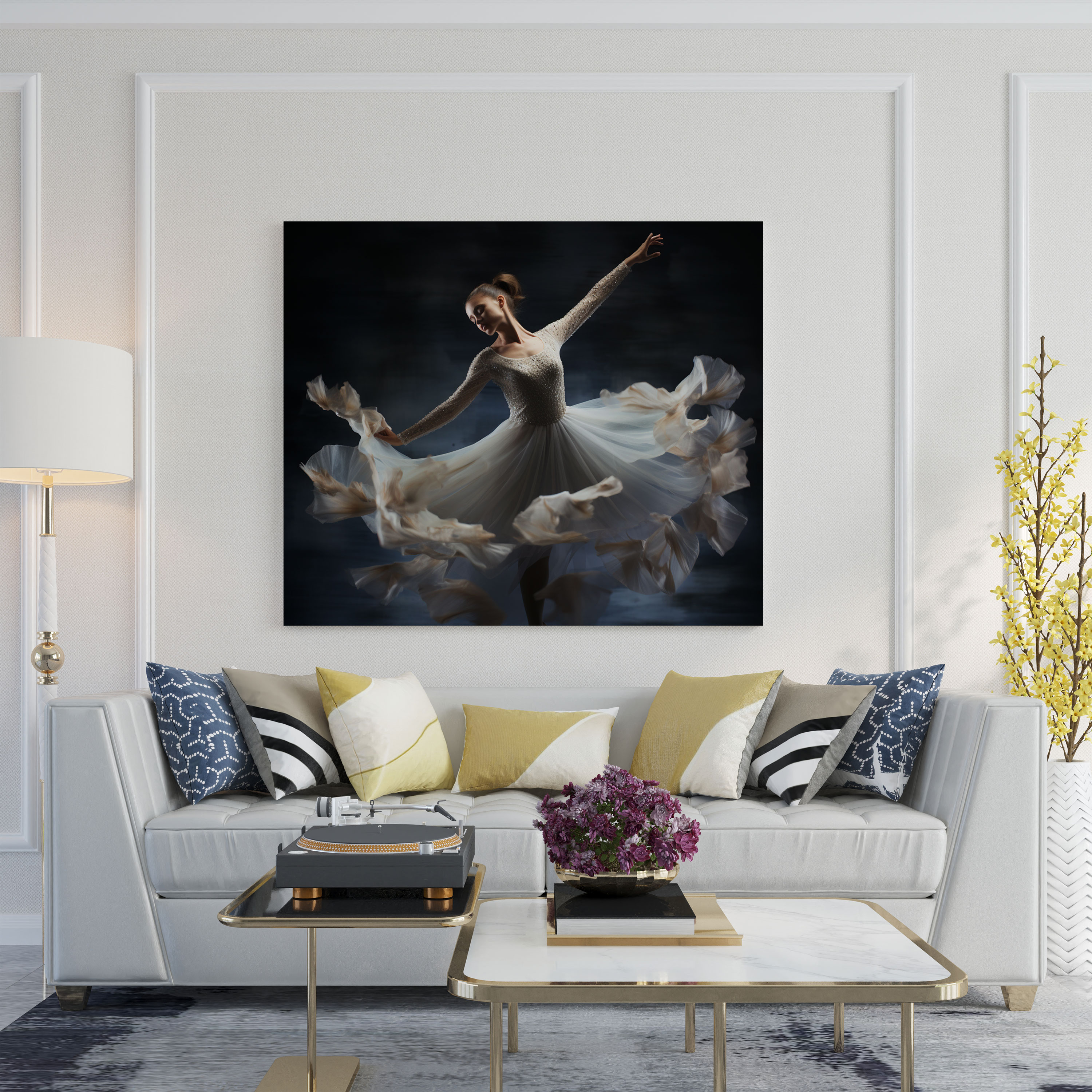 Graceful Movement Ballerina Canvas Print - Ballerina, Canvas Print, Wall Art, Elegance