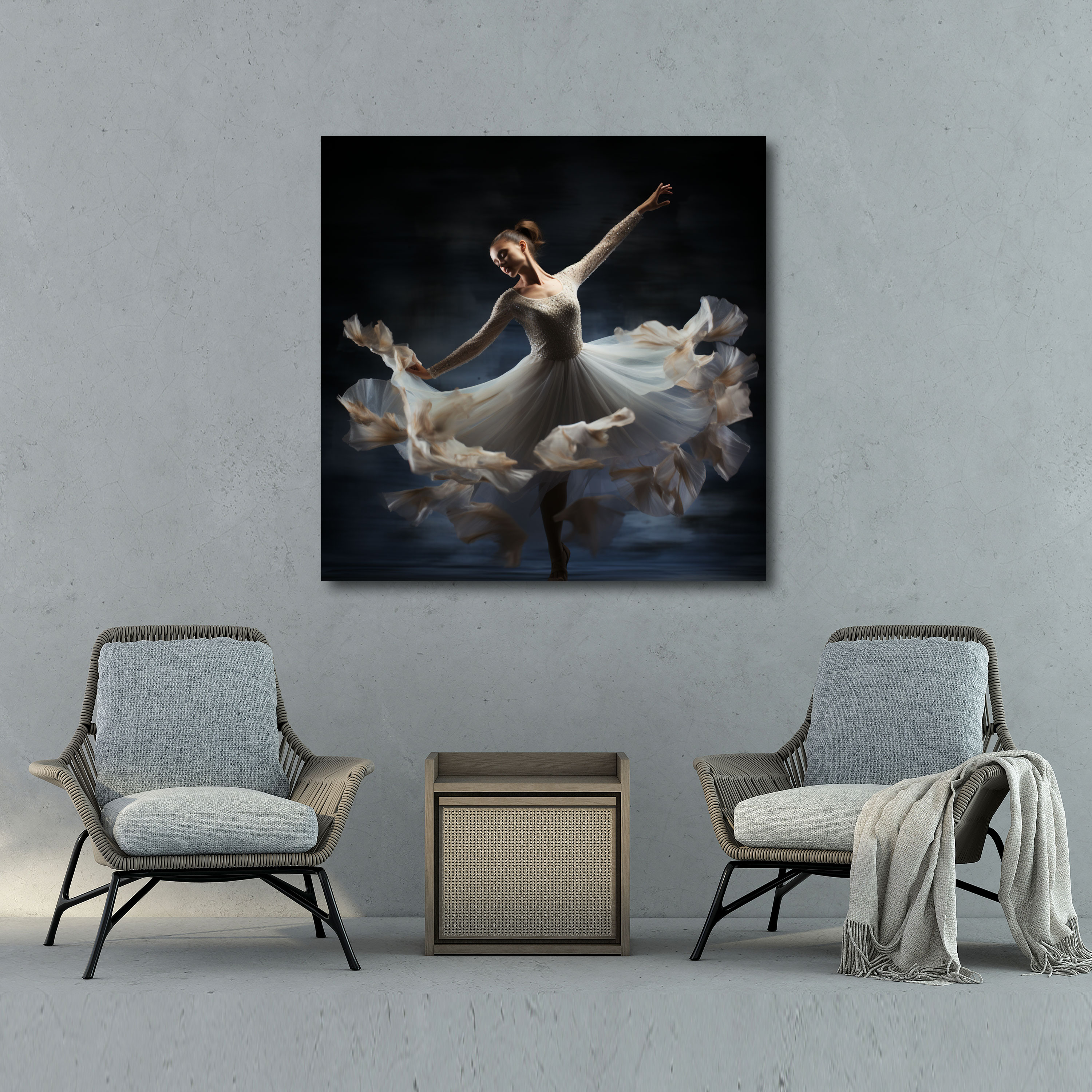 Graceful Movement Ballerina Canvas Print - Ballerina, Canvas Print, Wall Art, Elegance