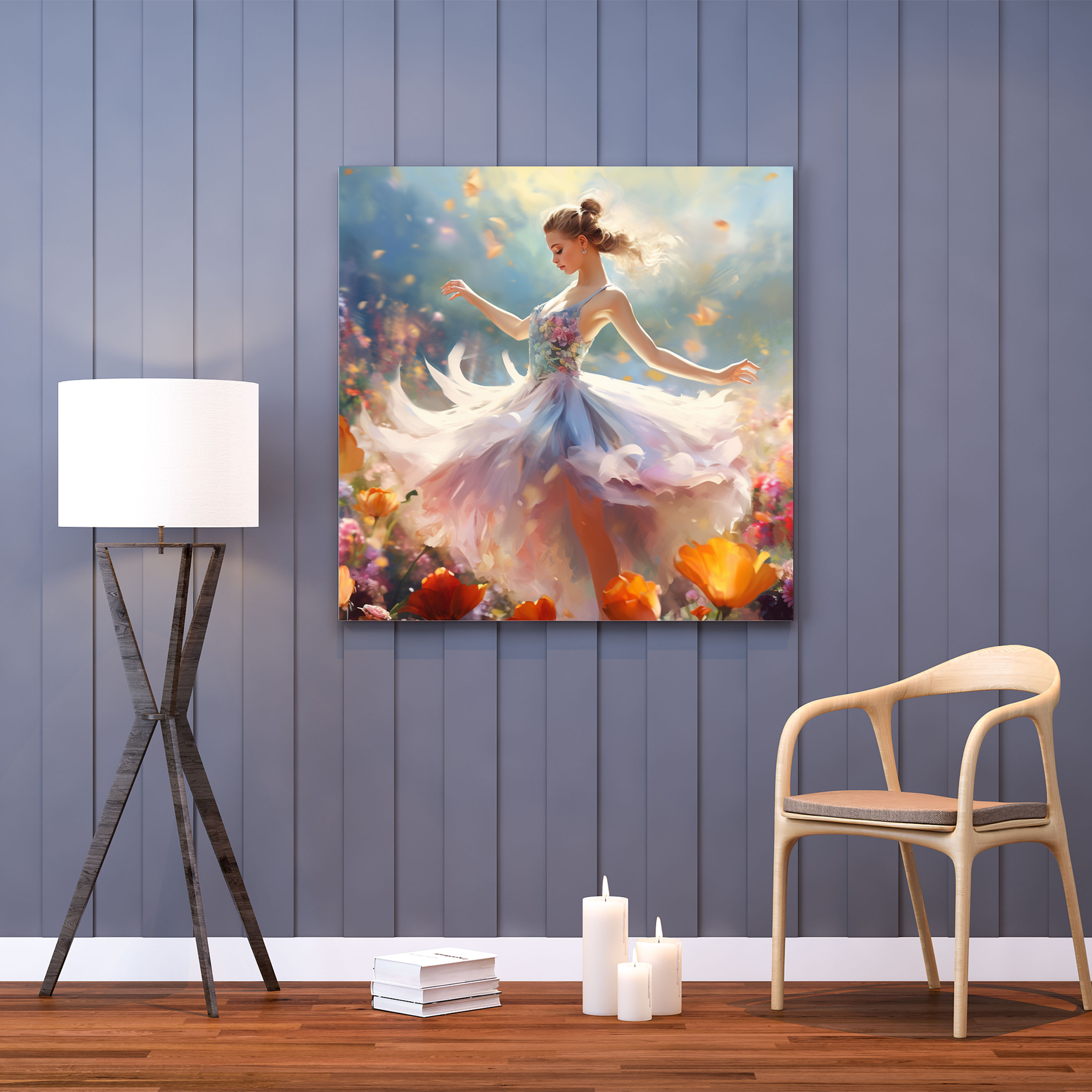 Ballerina Bliss Canvas Print - Ballerina, Artistic, Canvas Wall Art, Vibrant