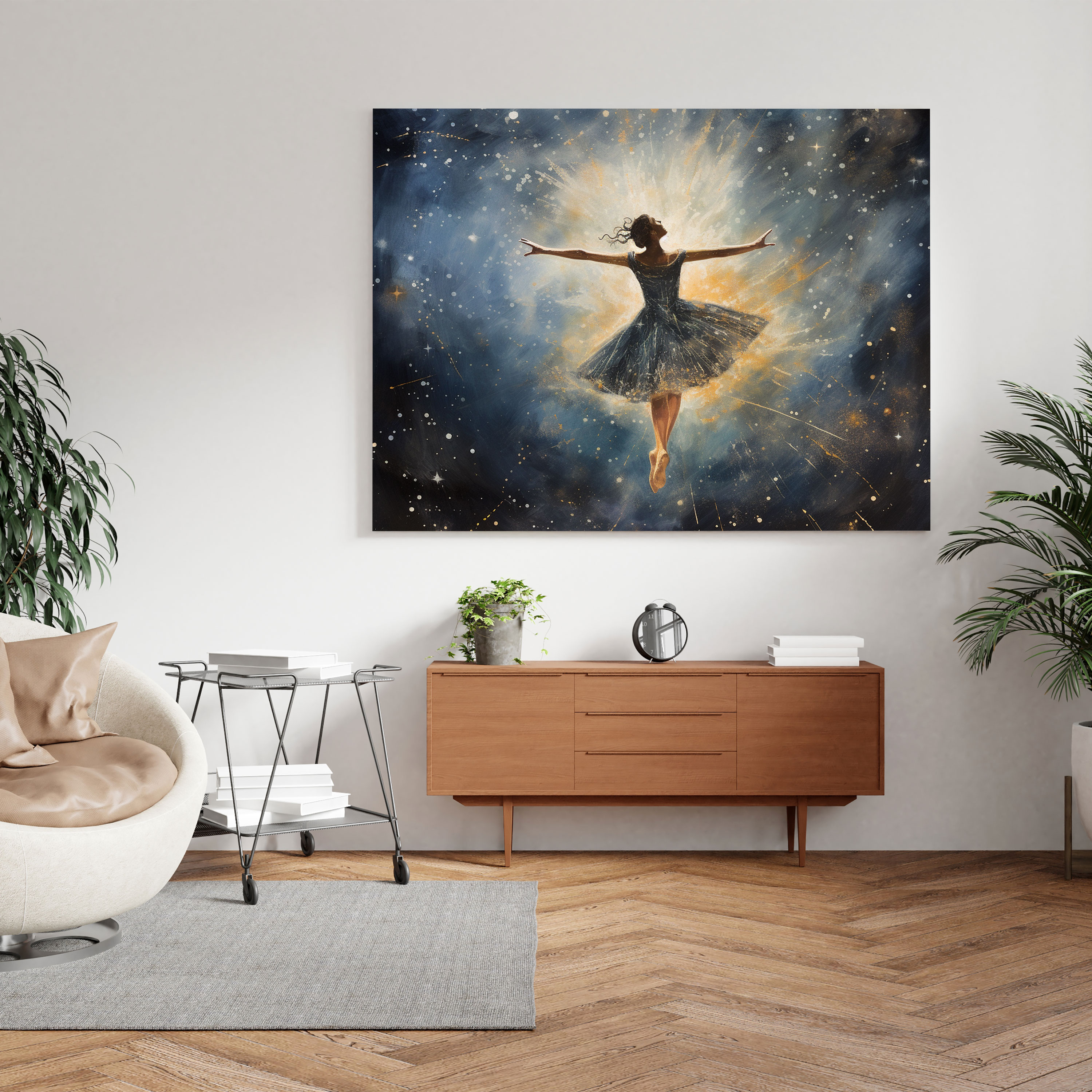Starry Dreams Ballerina Canvas Print - Ballerina, Canvas, Canvas Wall Art, Wall Decoration