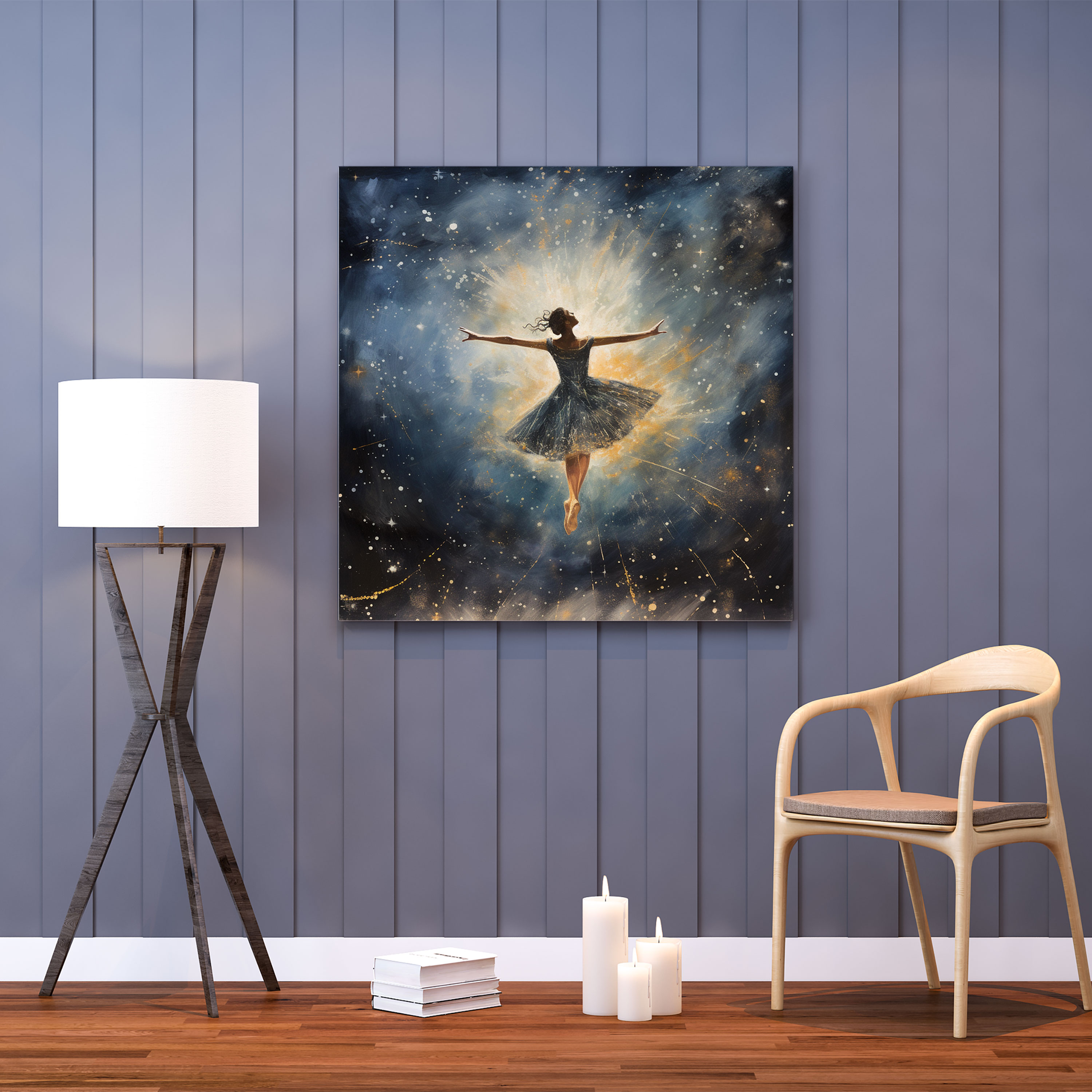 Starry Dreams Ballerina Canvas Print - Ballerina, Canvas, Canvas Wall Art, Wall Decoration