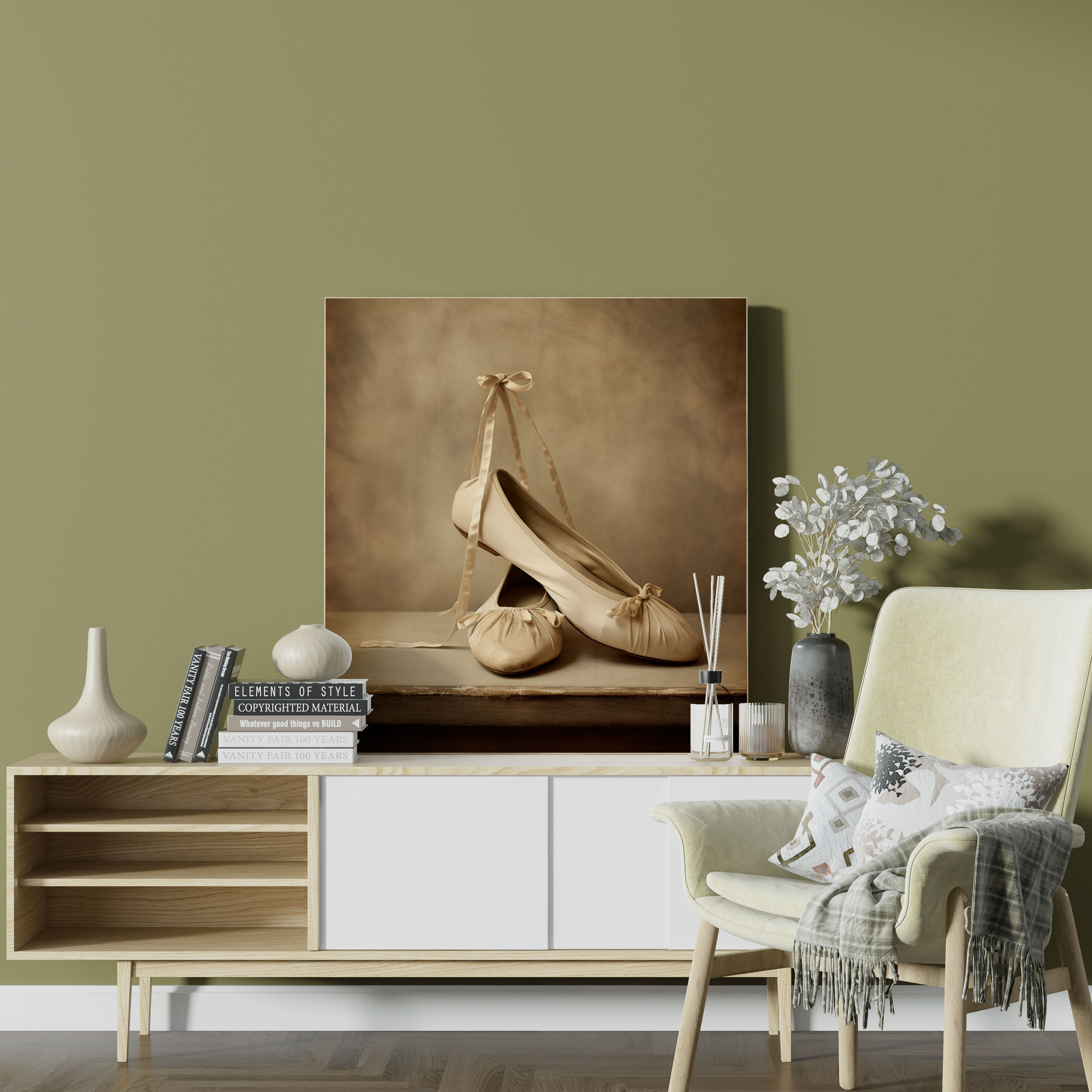 Enduring Passion Ballerina Canvas Print - Ballerina, Wall Decoration, Sepia Photograph, Canvas Print
