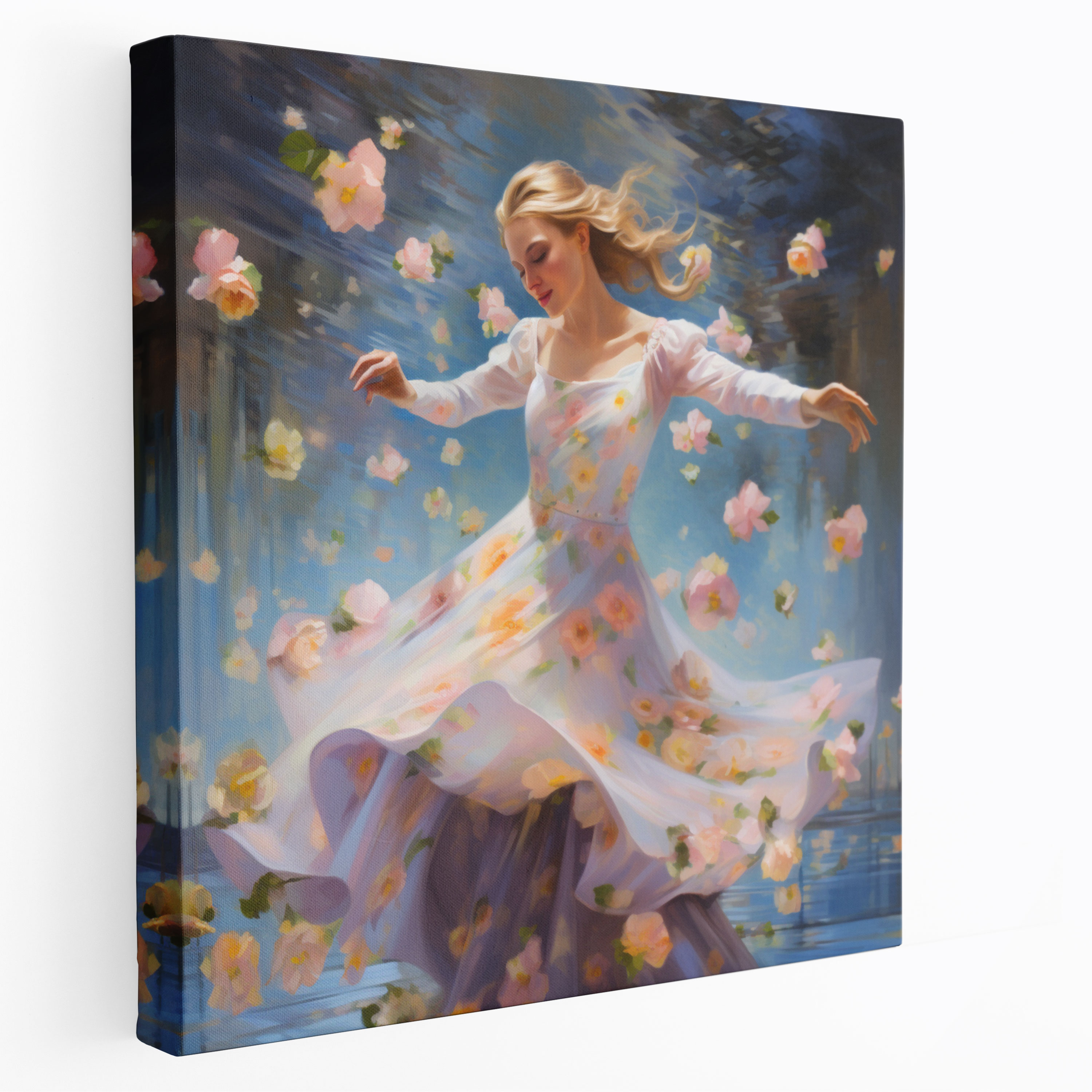 Enchanted Blossoms Ballerina Canvas Print - Ballerina, Ballerina, Canvas Wall Art, Wall Decoration