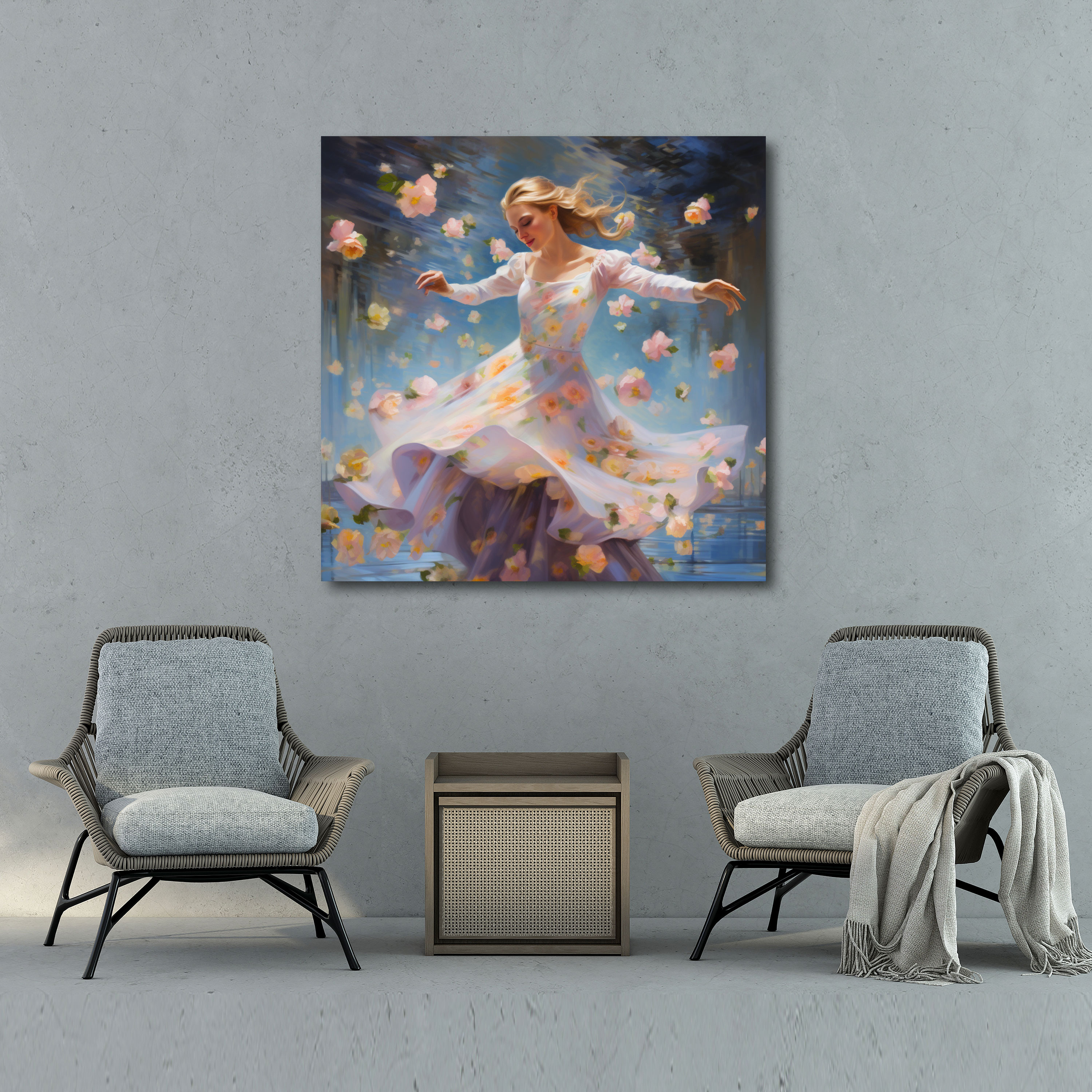 Enchanted Blossoms Ballerina Canvas Print - Ballerina, Ballerina, Canvas Wall Art, Wall Decoration
