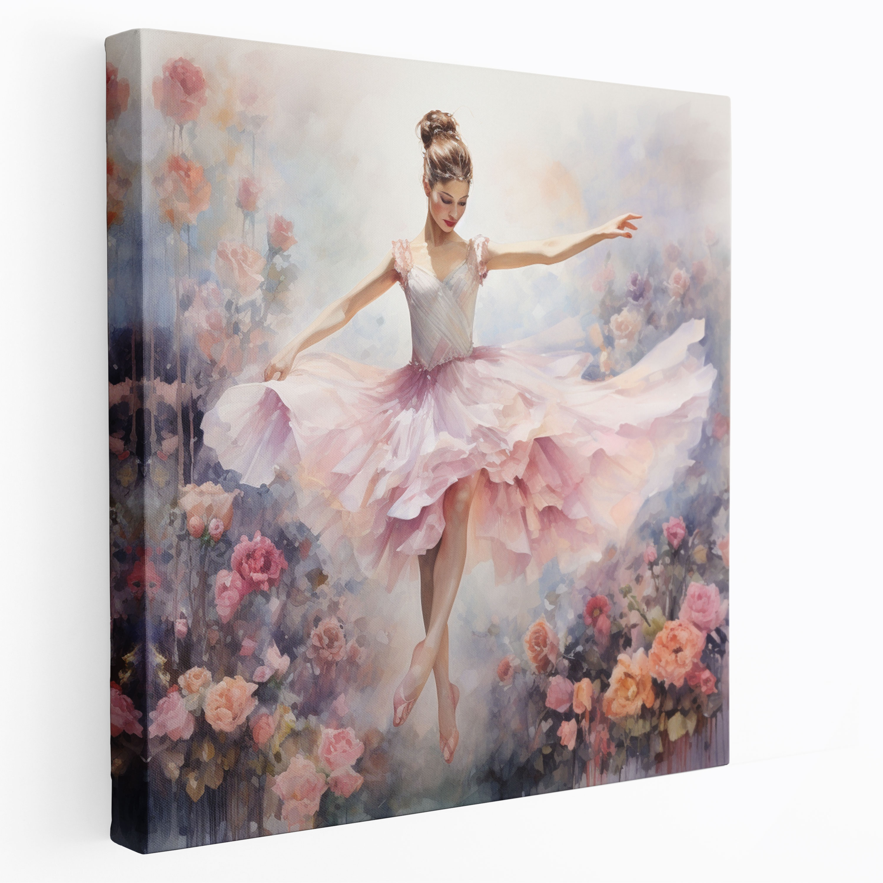 Ballerina Dreams Watercolor Canvas Print - Ballerina, Canvas Wall Art, Canvas, Wall Art