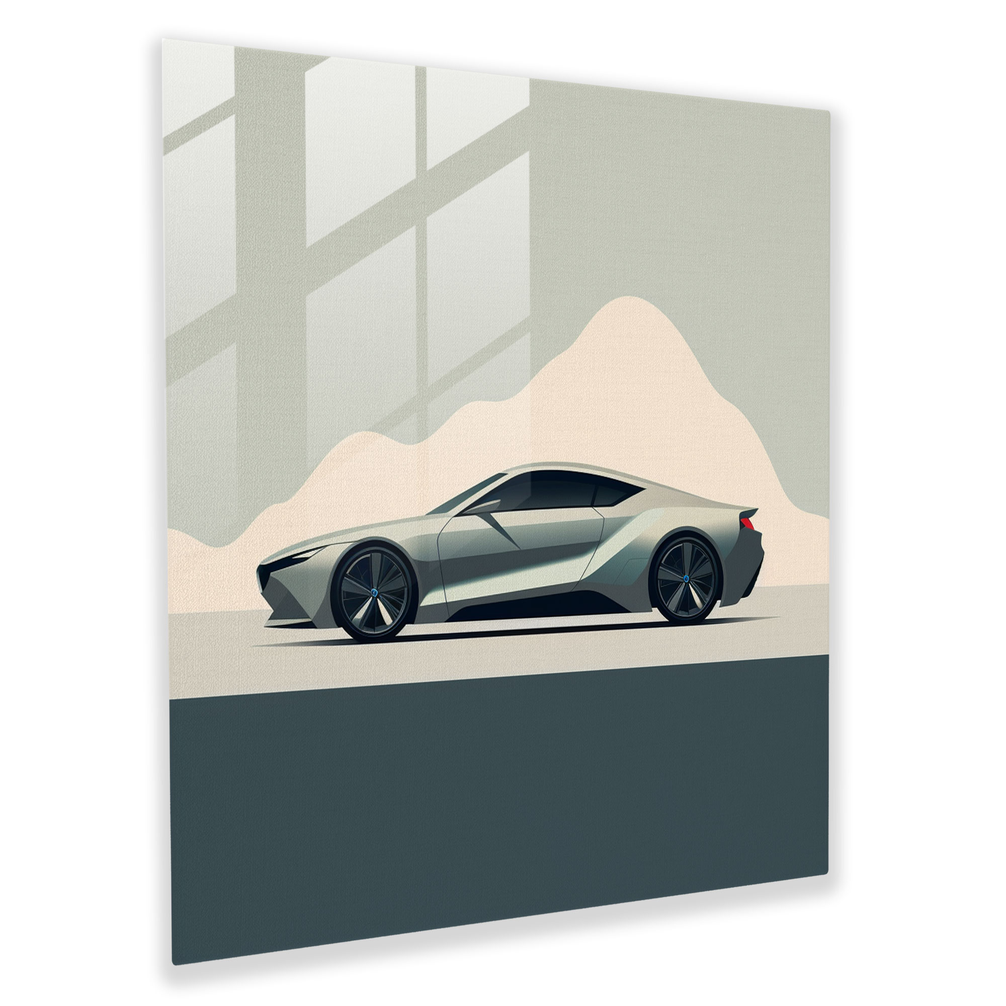 Bmw Cam Tablo - Minimalist Zarafet - Şık Bmw Coupe Cam Tablo Duvar Dekorasyonu