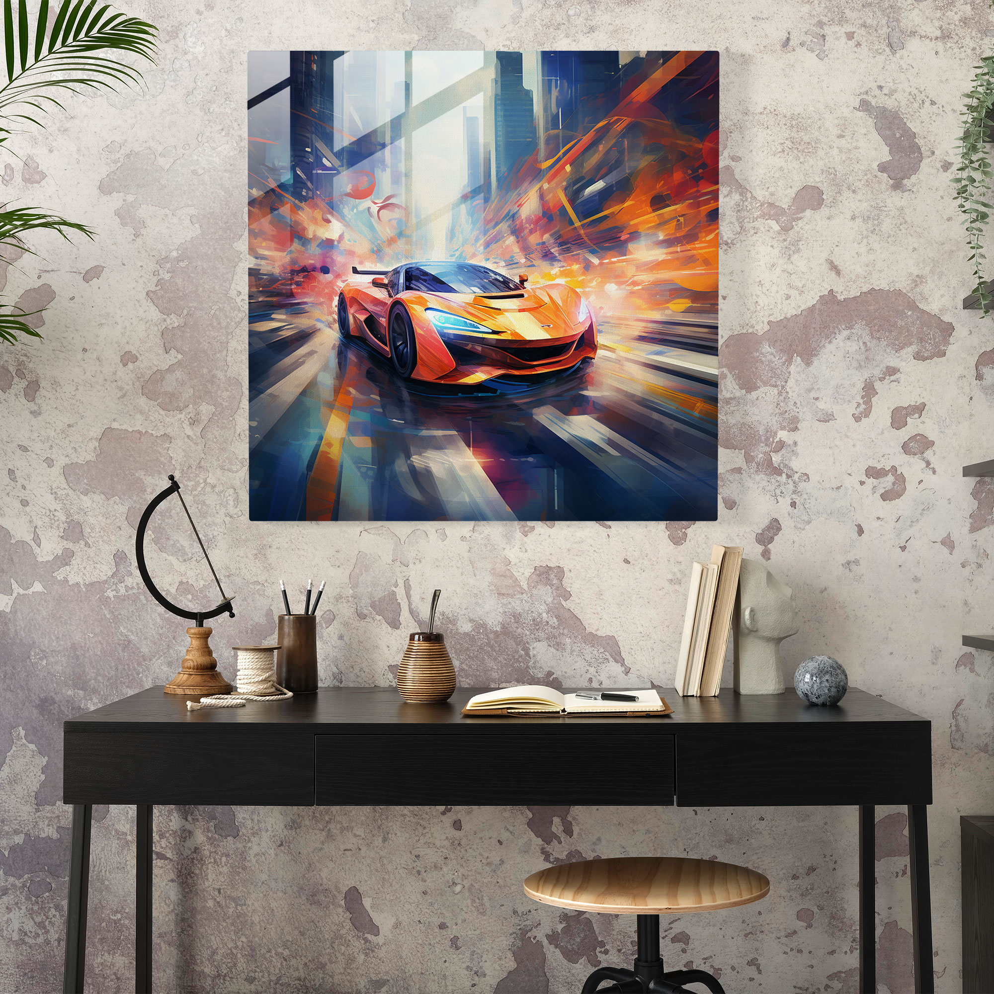 Bmw Abstract Glass Print - Bmw, Glass Art, Glass Wall Art, Home Decoration