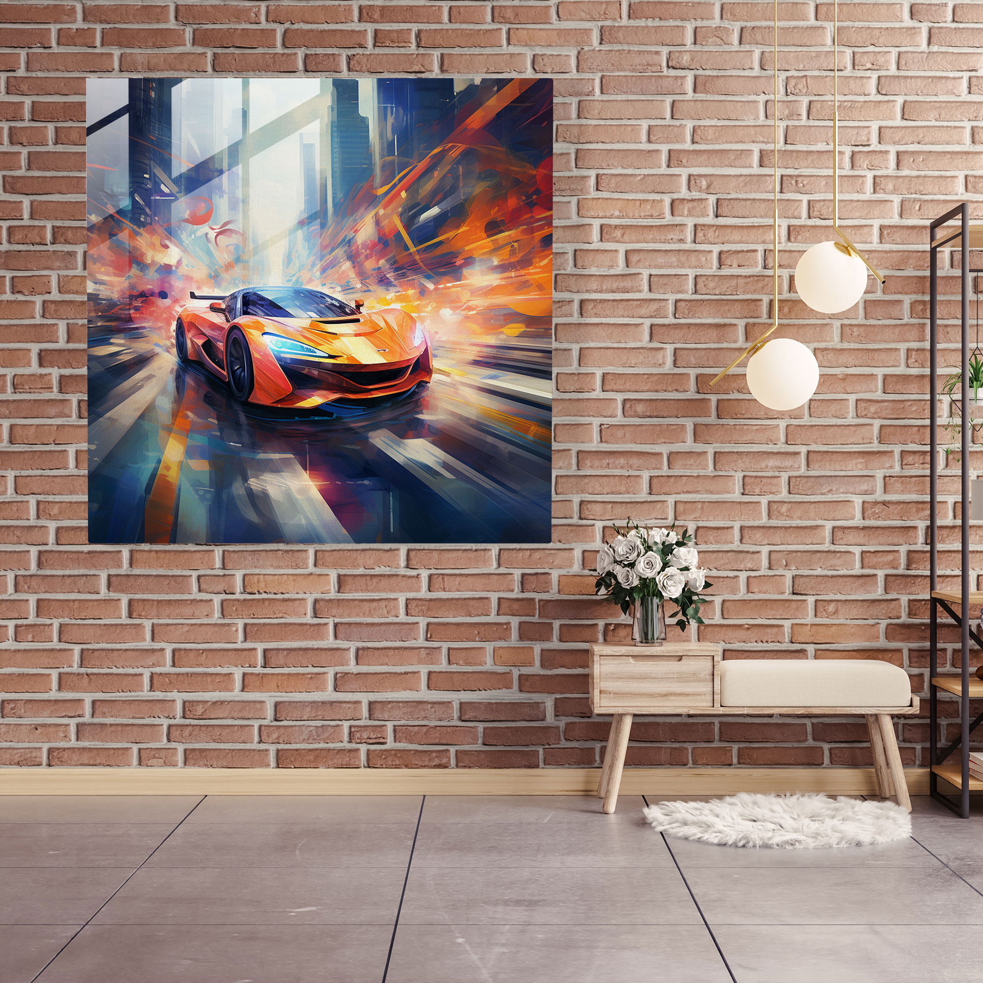 Bmw Abstract Glass Print - Bmw, Glass Art, Glass Wall Art, Home Decoration