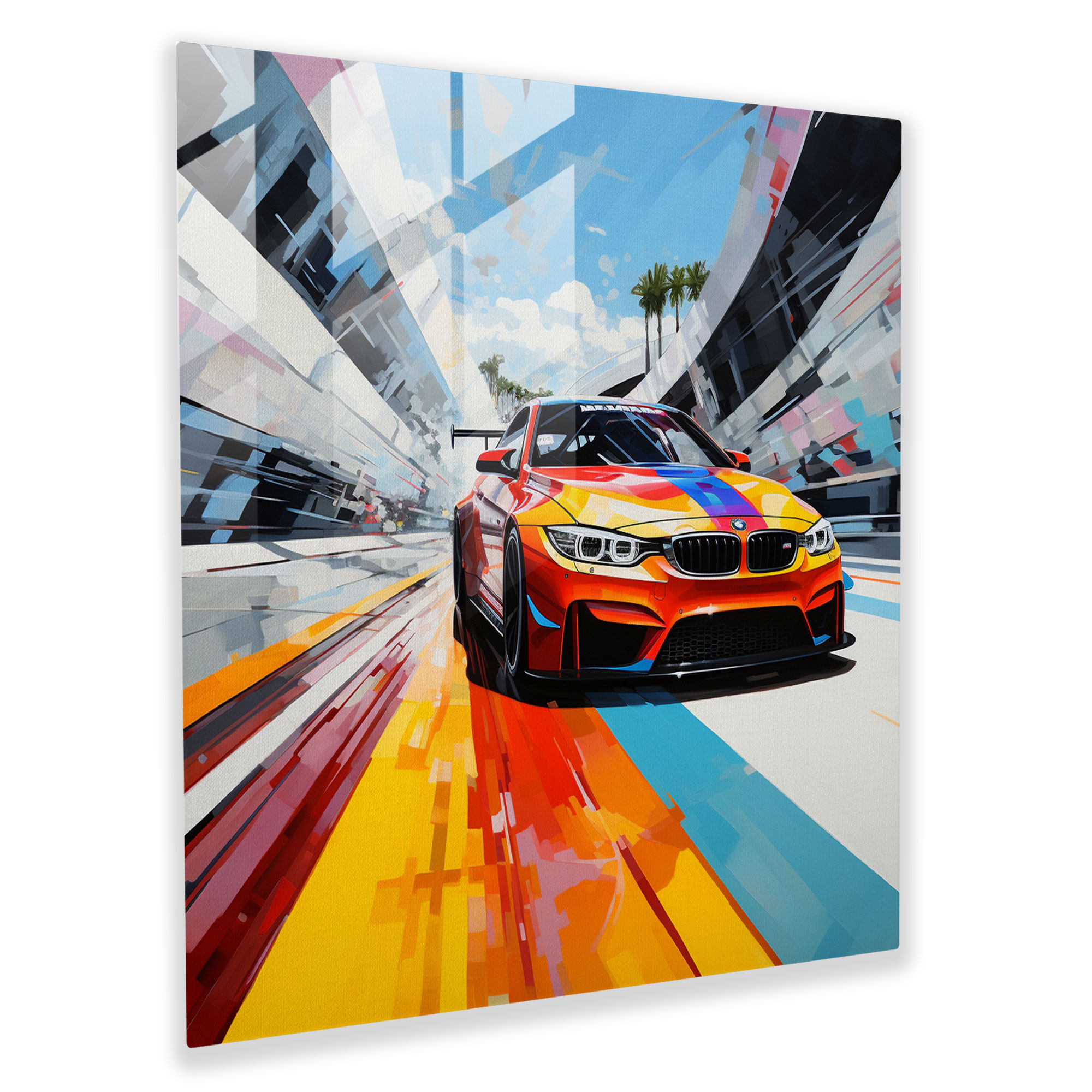 Bmw Contemporary Glass Print - Bmw, Wall Decoration, Glass Print, Glass Wall Art