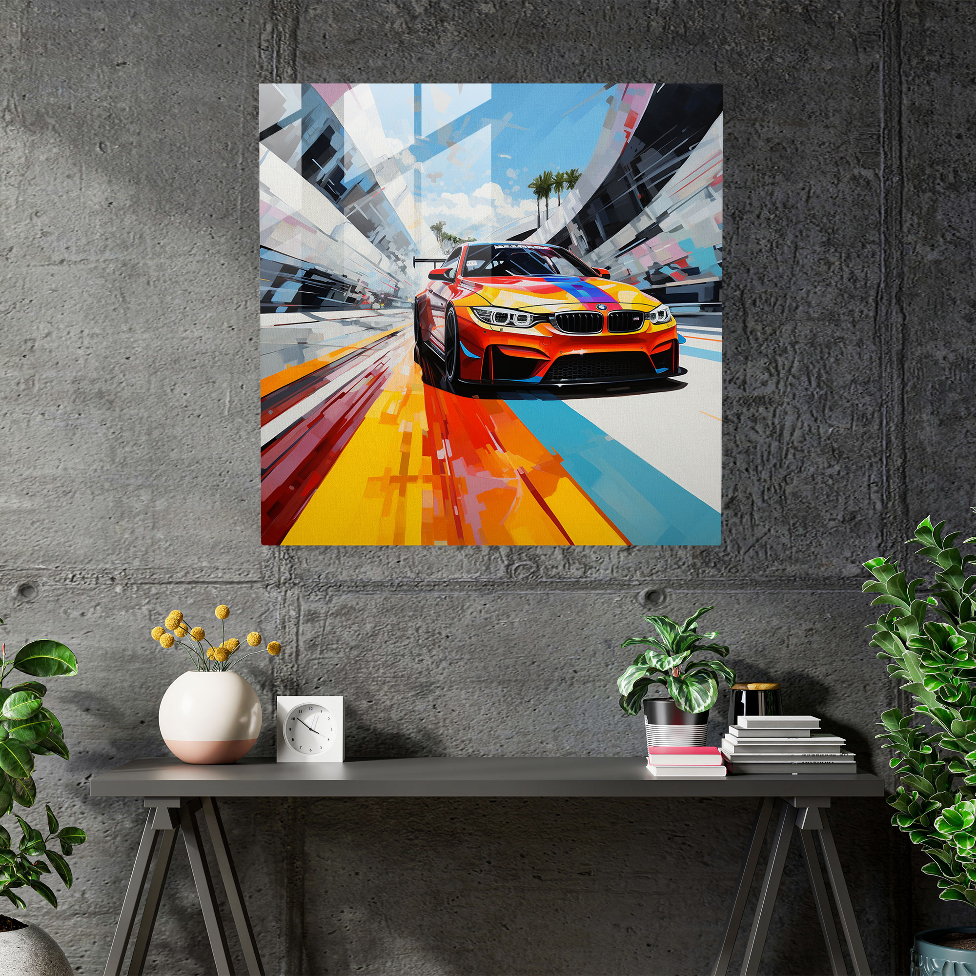 Bmw Contemporary Glass Print - Bmw, Wall Decoration, Glass Print, Glass Wall Art