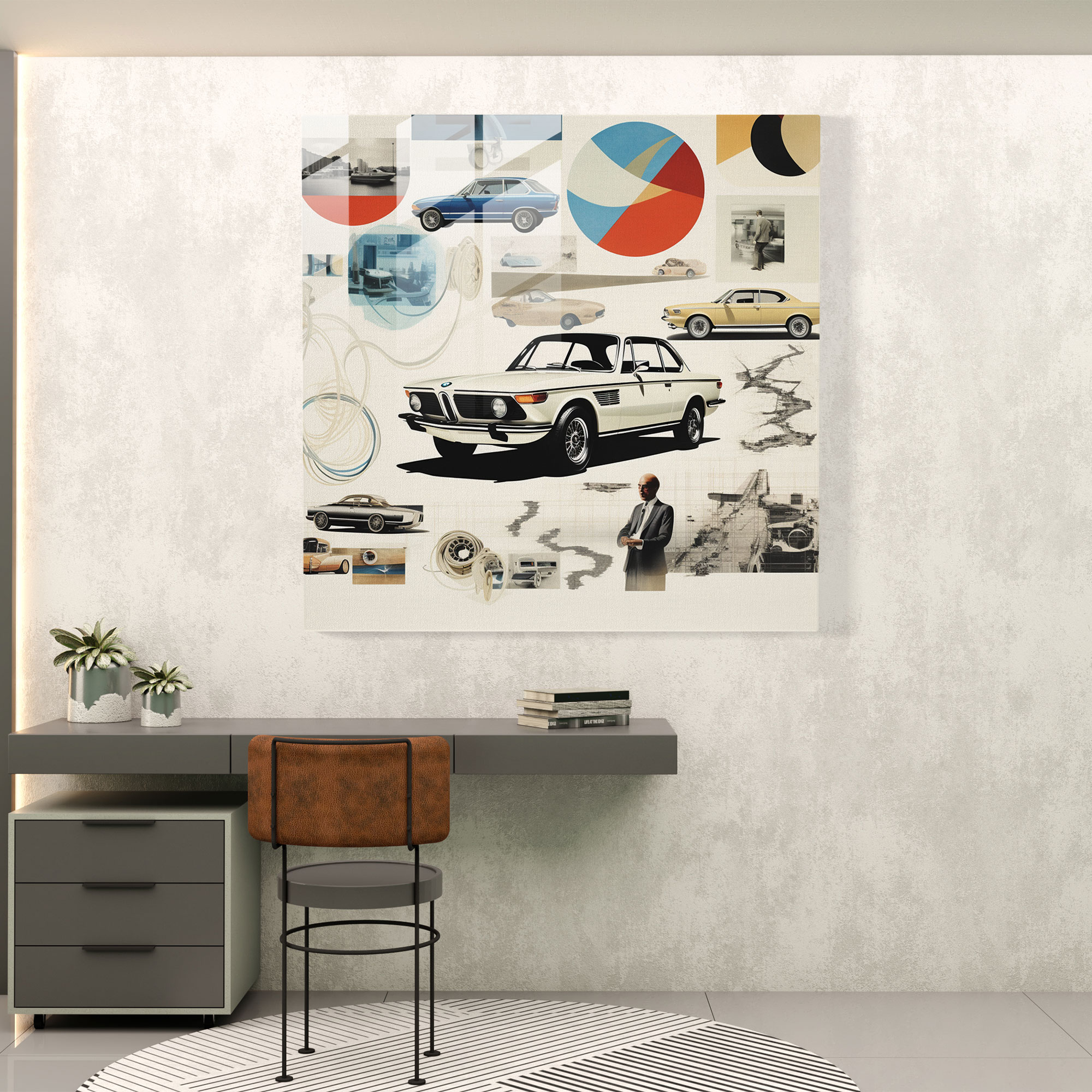 Bmw Vintage Advertisements Glass Print - Bmw, Vintage Advertisements, Glass Print, Glass Art