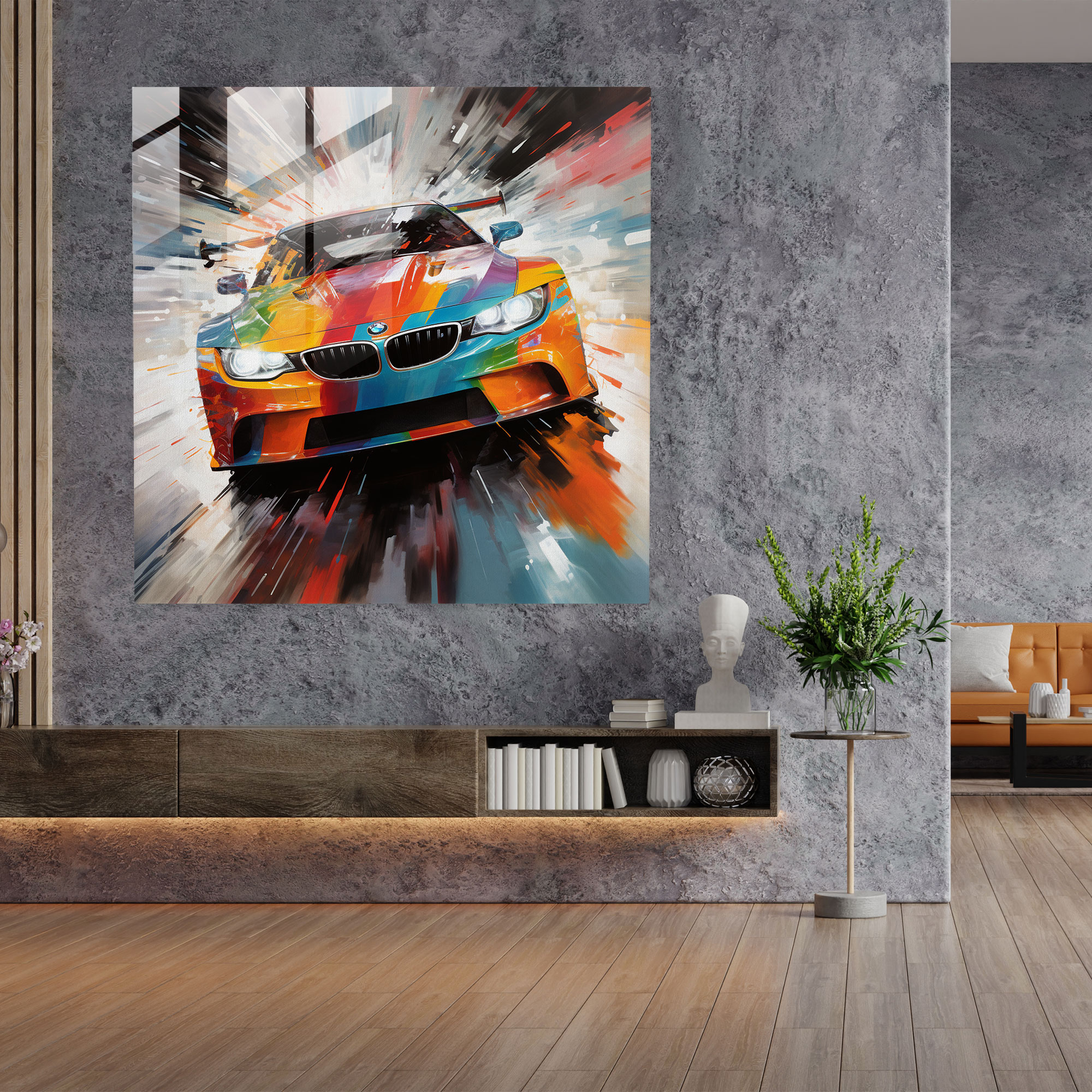 Bmw Fine Art Glass Print - Bmw, Motorsports, Speed, Wall Decoration