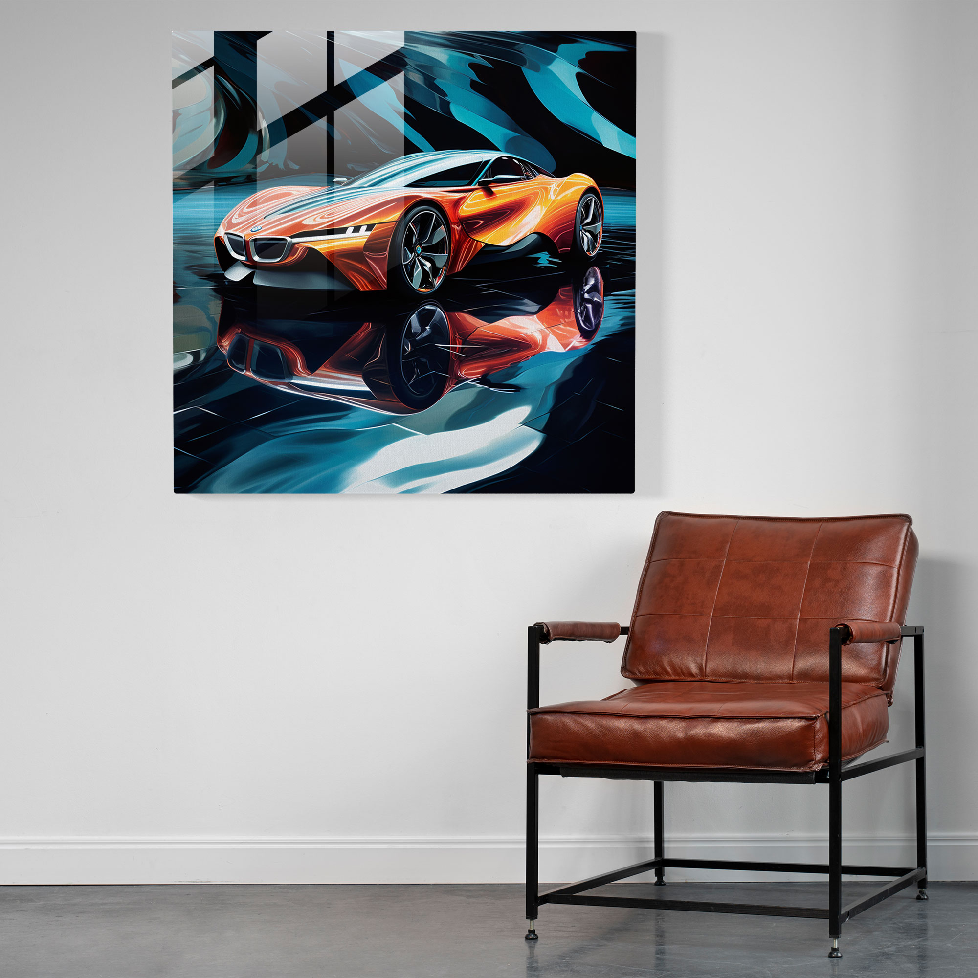 Bmw Artistic Glass Print - Bmw, Beauty, Wall Decoration, Artistic
