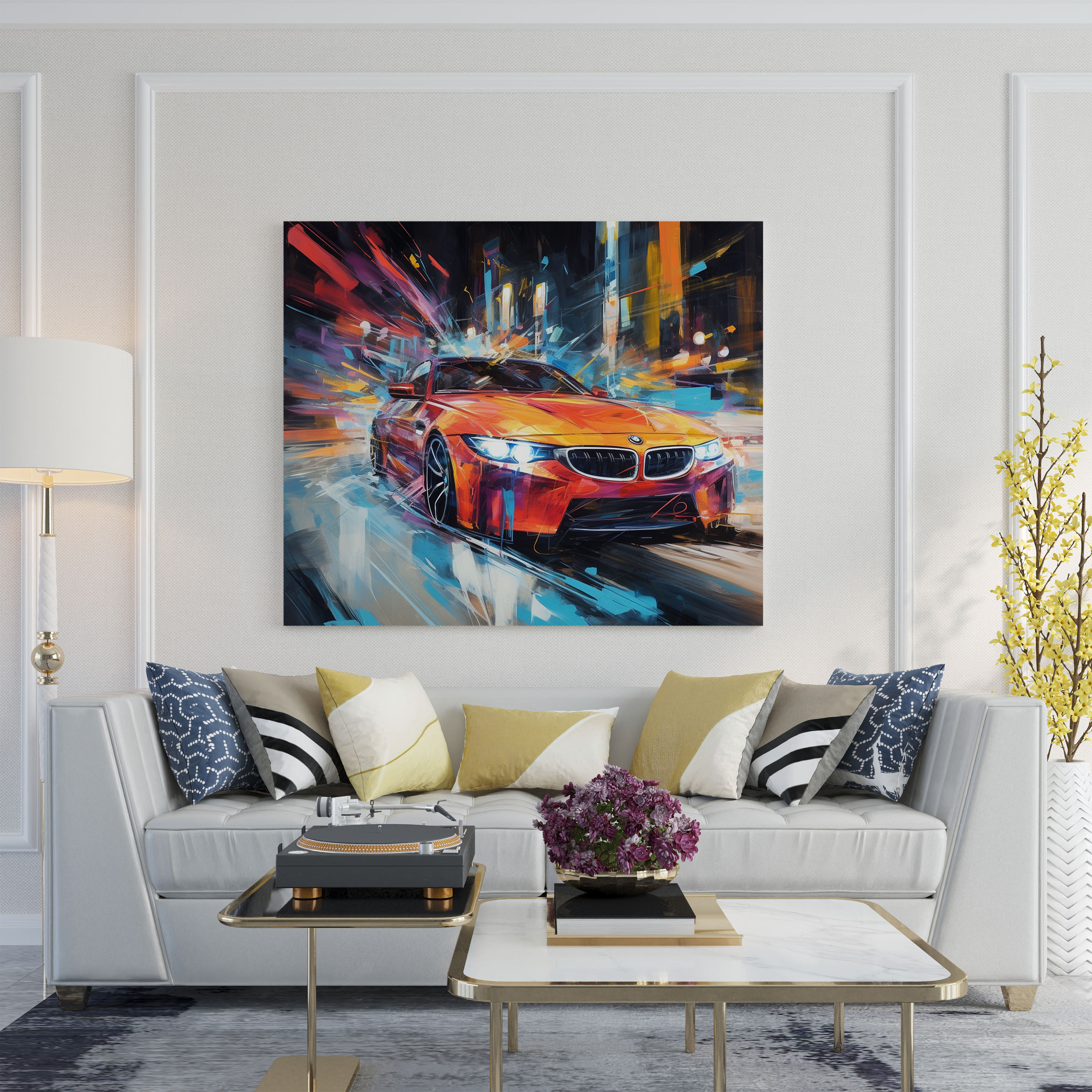 Bmw Abstract Canvas Print - Bmw, Home Decoration, Sports Car, Canvas