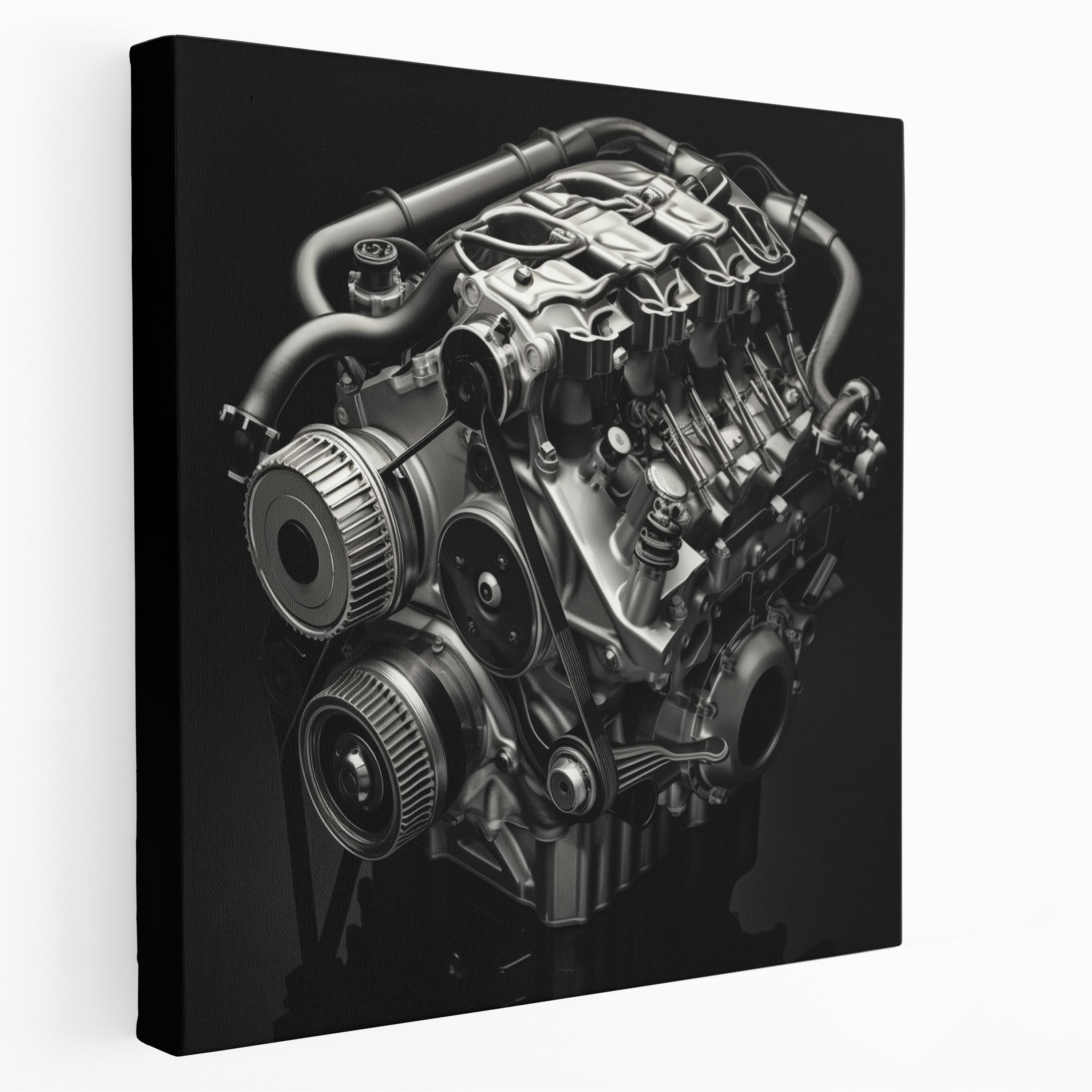 Bmw Engine Canvas Print - Bmw, Canvas Wall Art, Wall Art, Technical Art