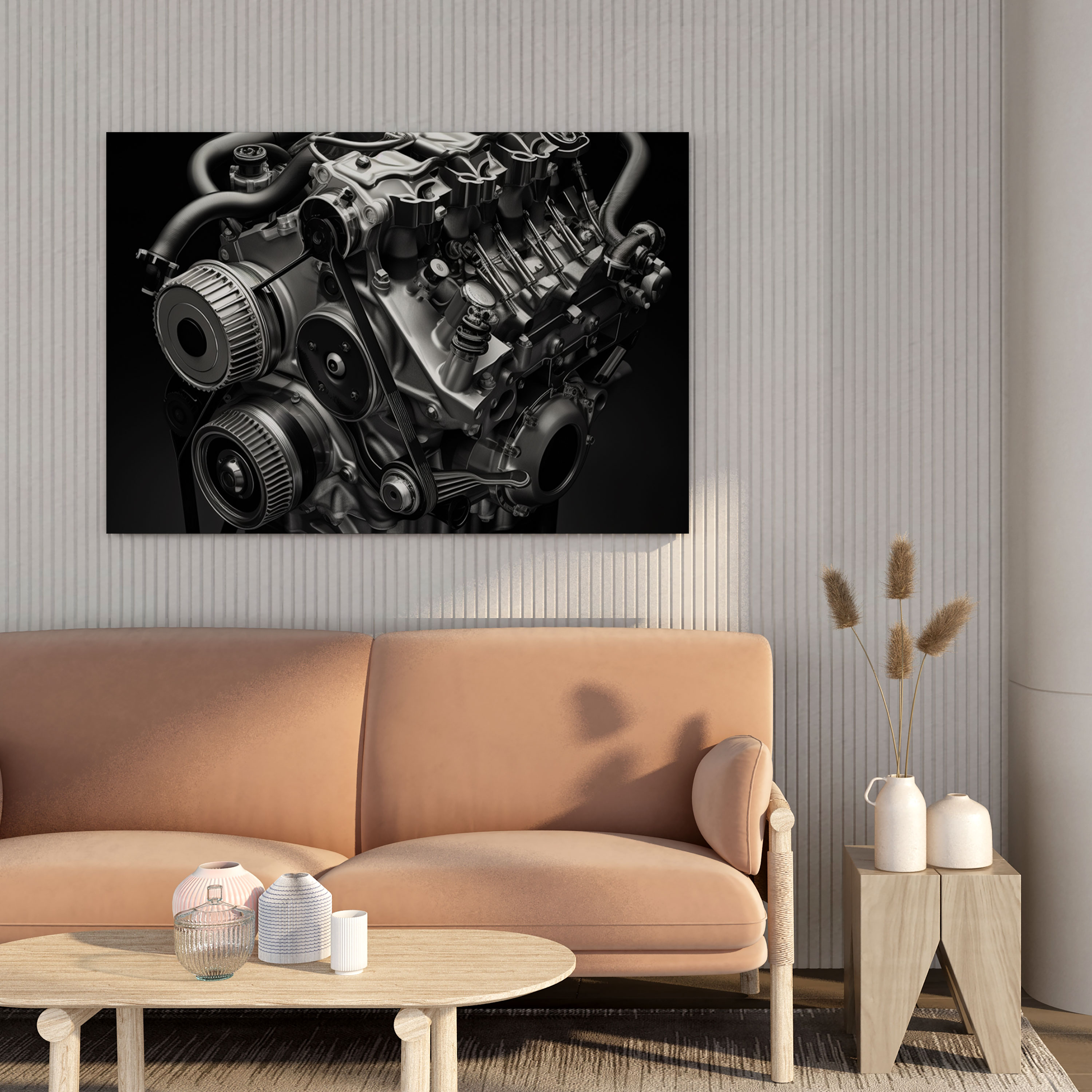 Bmw Engine Canvas Print - Bmw, Canvas Wall Art, Wall Art, Technical Art