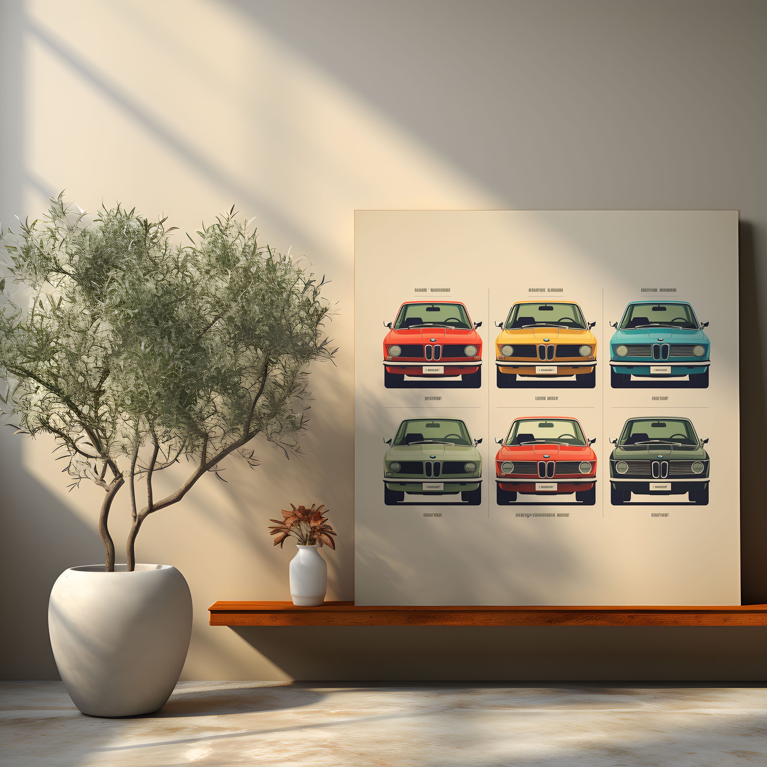Bmw Evolution Poster Druck - Wanddekoration Leinwandbild