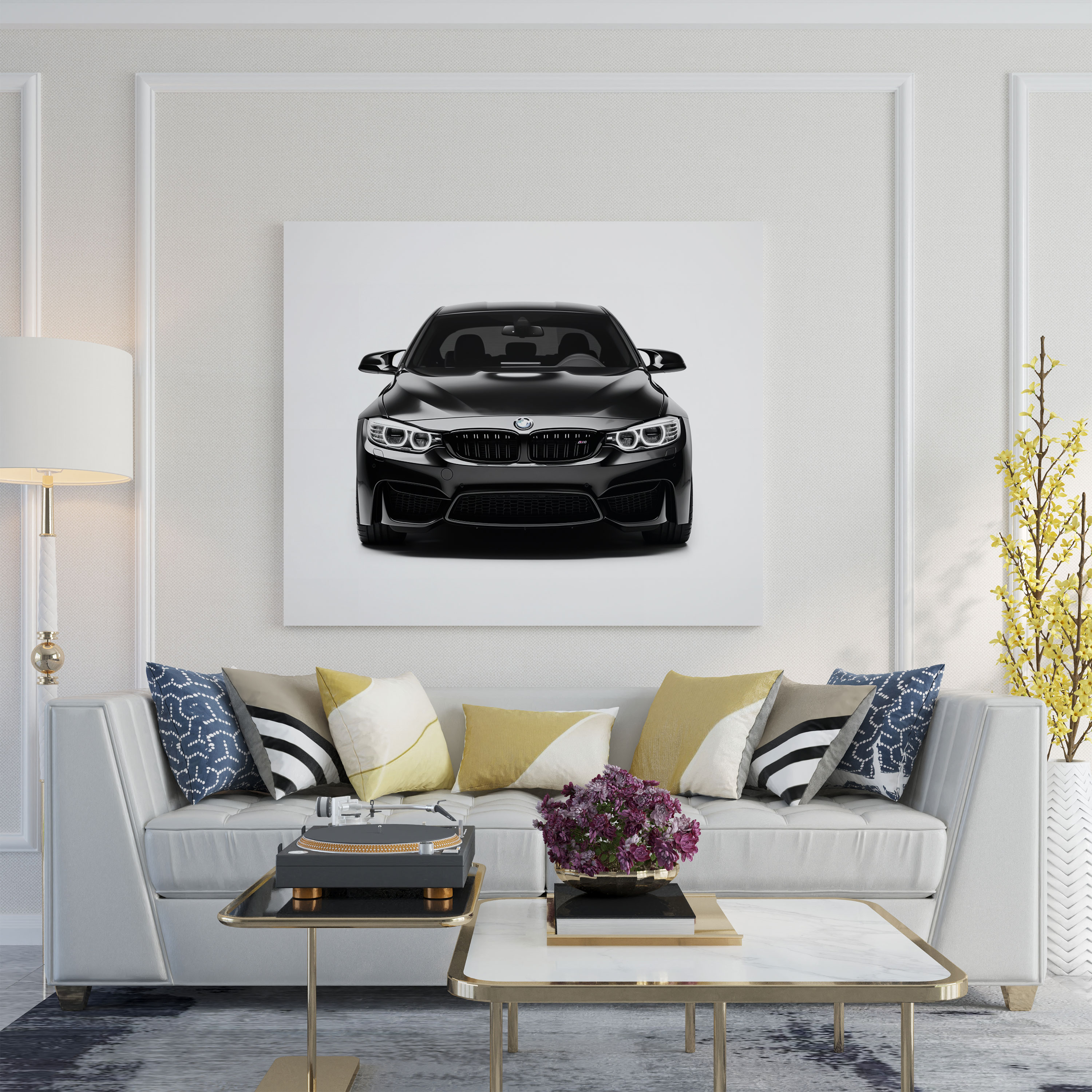 Minimalistic Bmw Canvas Print - Bmw, Minimalistic Style, Canvas Print, Wall Decoration