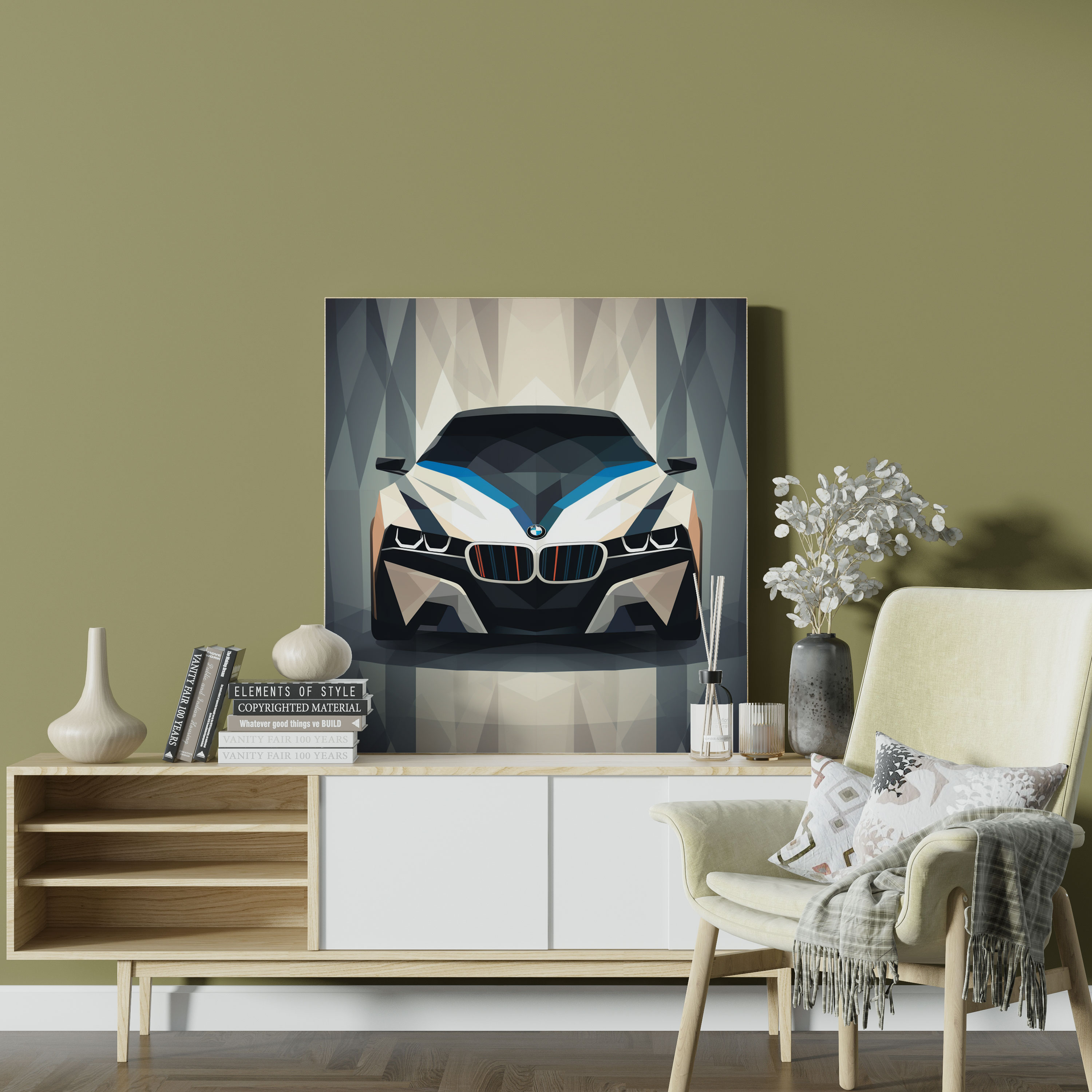 Bmw Geometric Canvas Print - Bmw, Bmw, Canvas Wall Art, Canvas Print