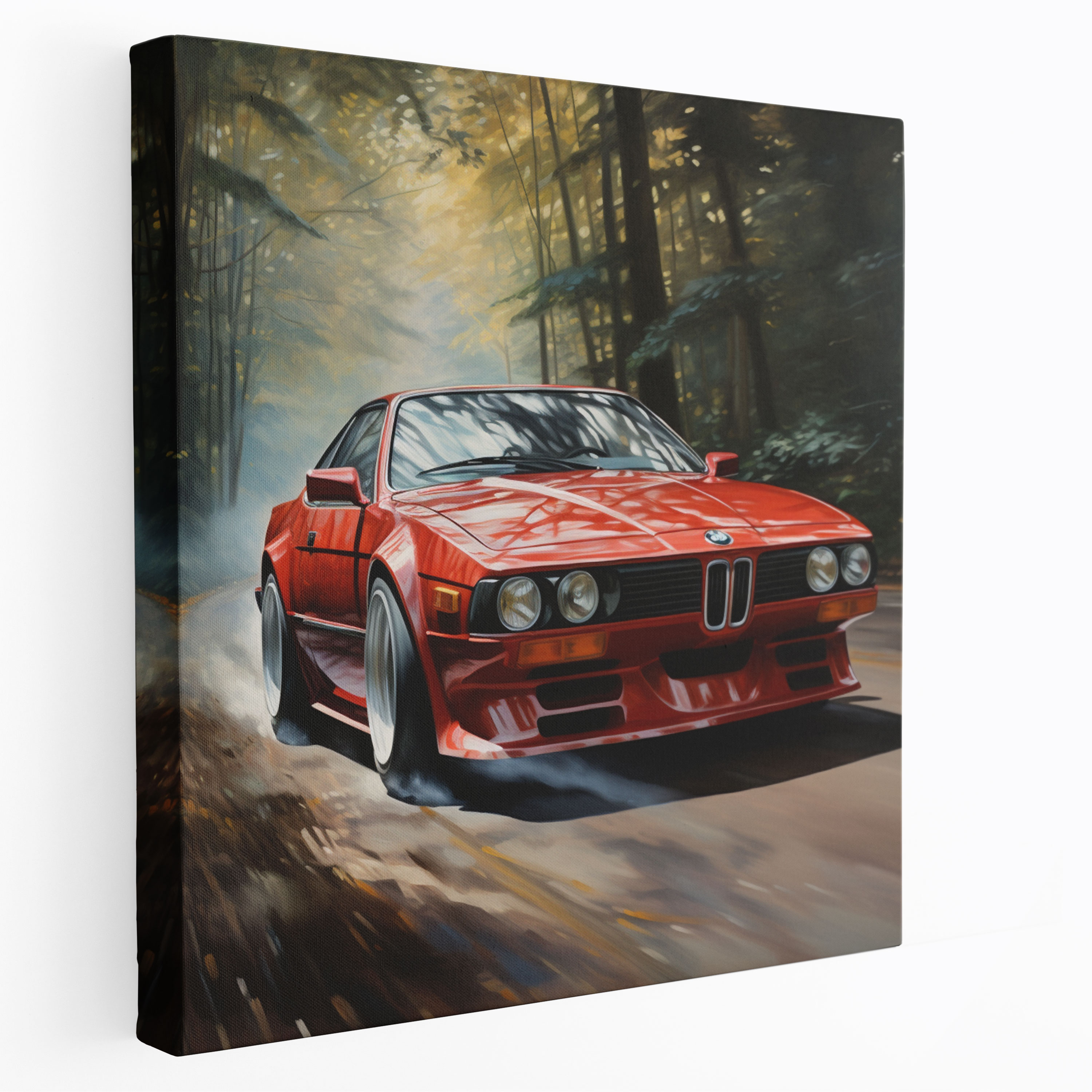 Bmw Sports Car Oil Painting - Bmw, Bmw Sports Car, Canvas, Wall Decoration