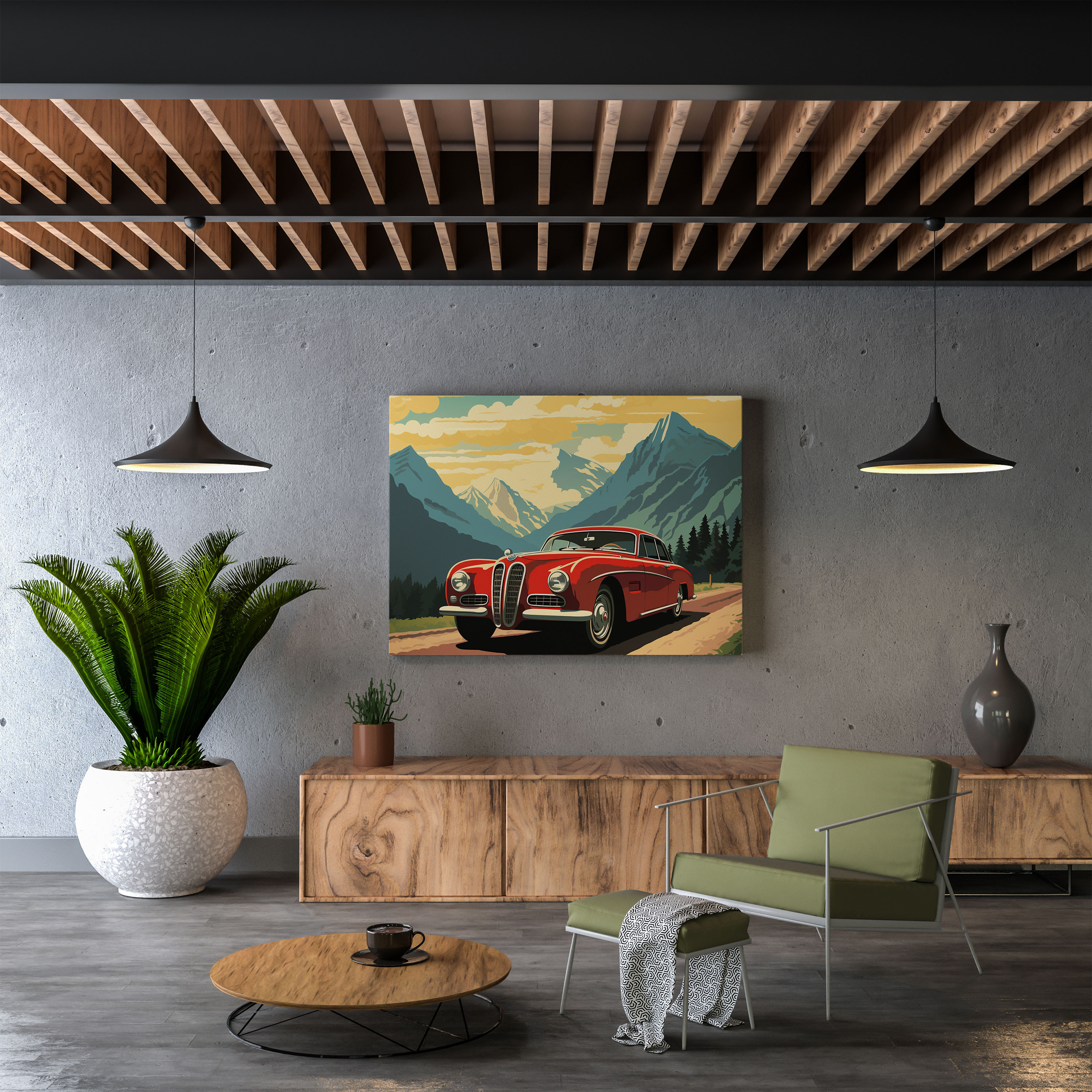 Bmw Vintage Poster Wall Art - Bmw, Retro Setting, Vintage Poster Design, Canvas Print