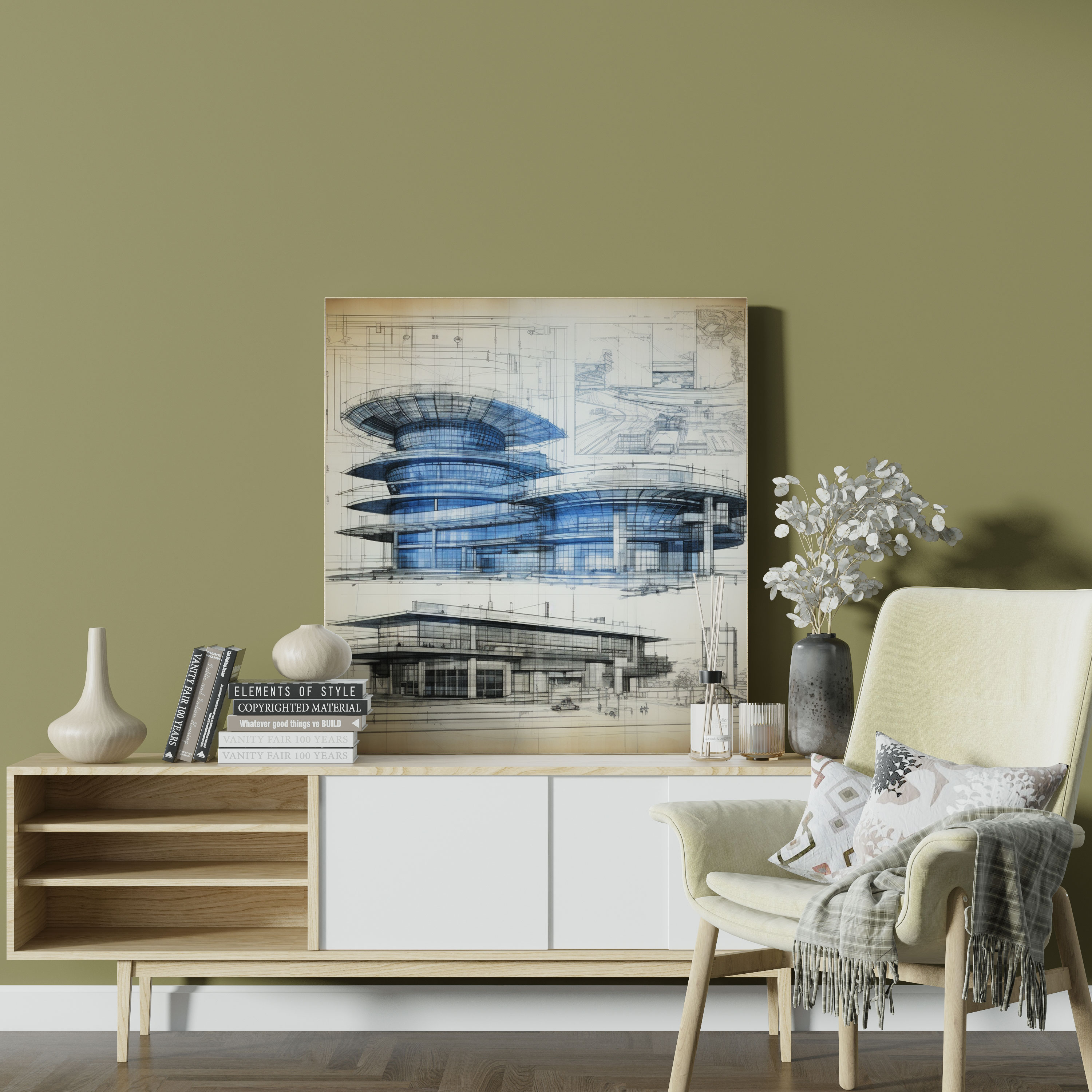 Bmw Headquarters Blueprint Wall Decoration - Bmw, Bmw, Wall Decoration, Wall Art