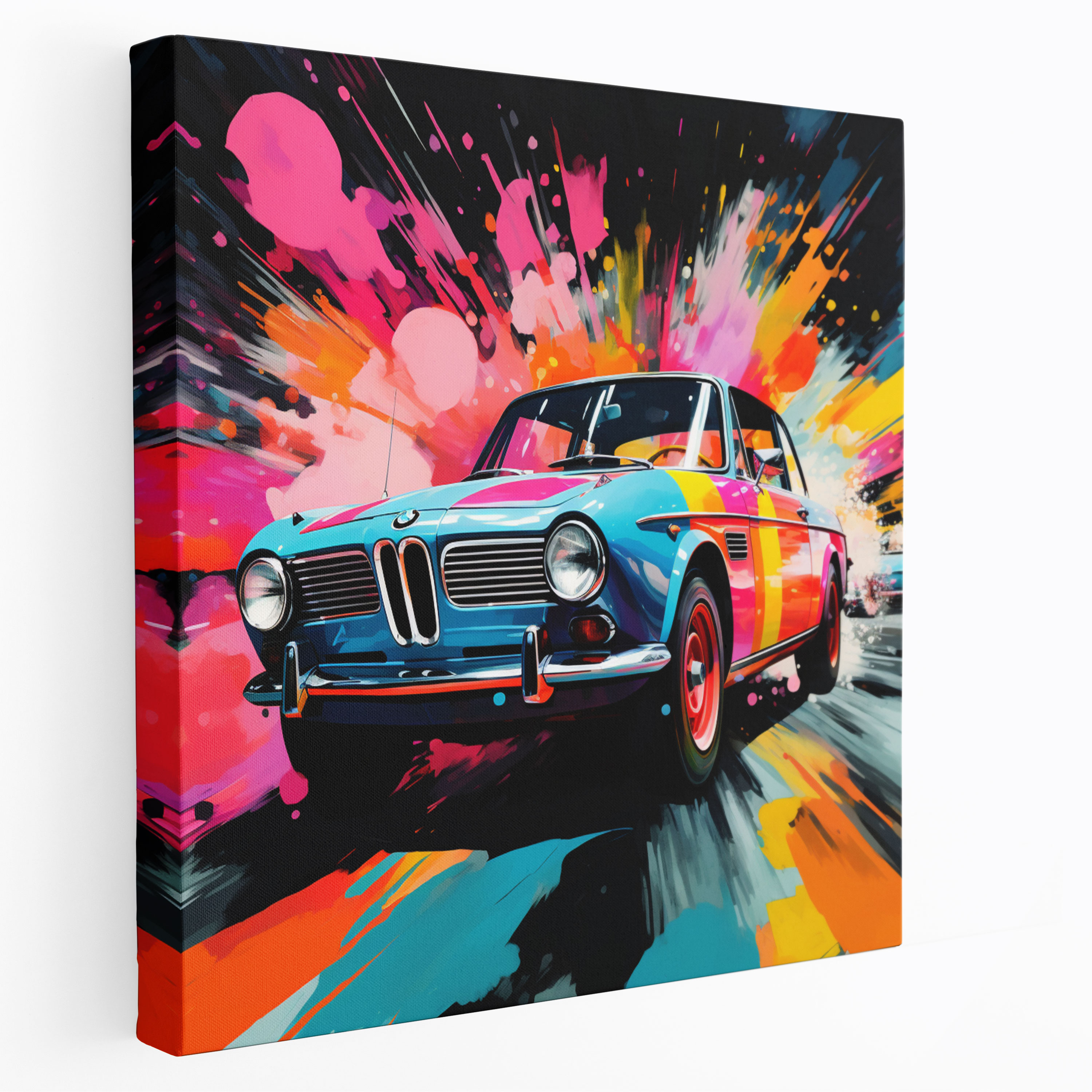 Bmw Pop Art Collage Canvas Print - Bmw, Vibrant, Canvas, Bmw Models