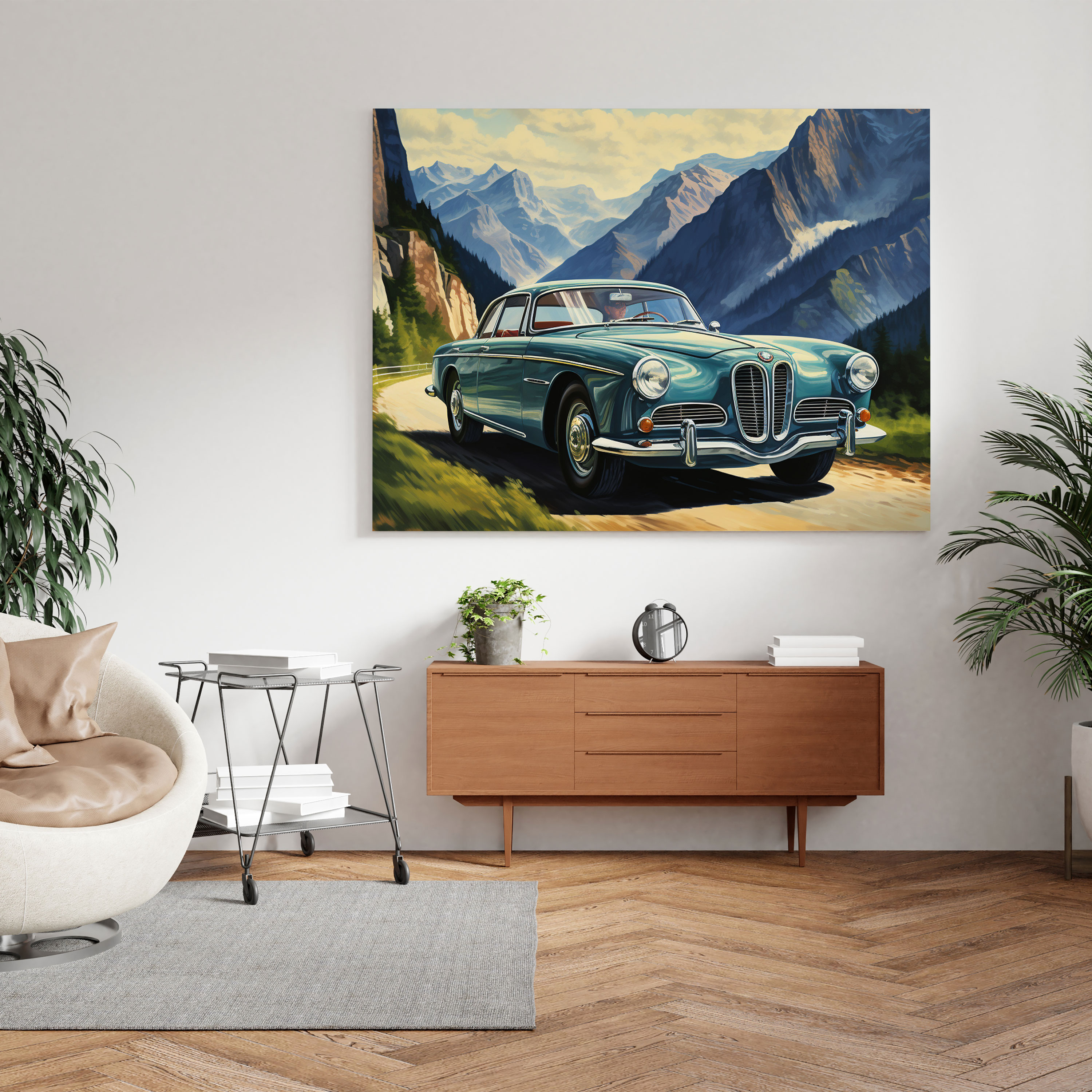 Classic Bmw Vintage Canvas Print - Bmw, Wall Art, Canvas Wall Art, Wall Decoration