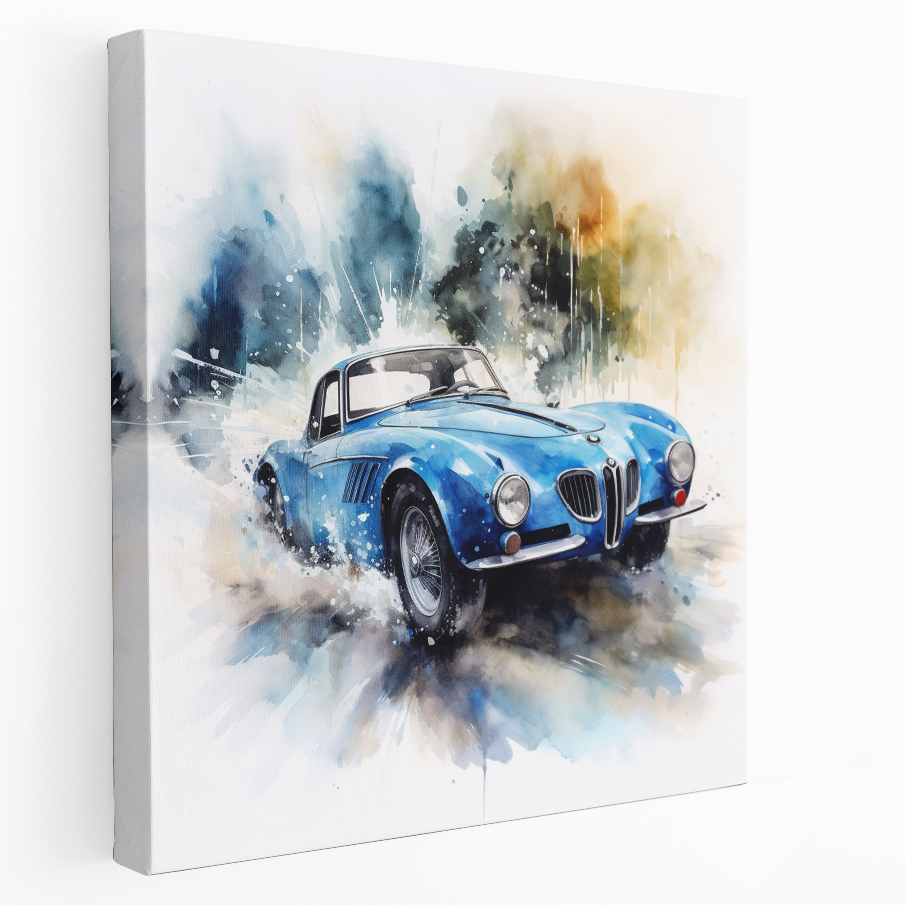 Bmw Dreamy Watercolor Canvas Print - Bmw, Wall Art, Watercolor Painting, Dreamy Atmosphere