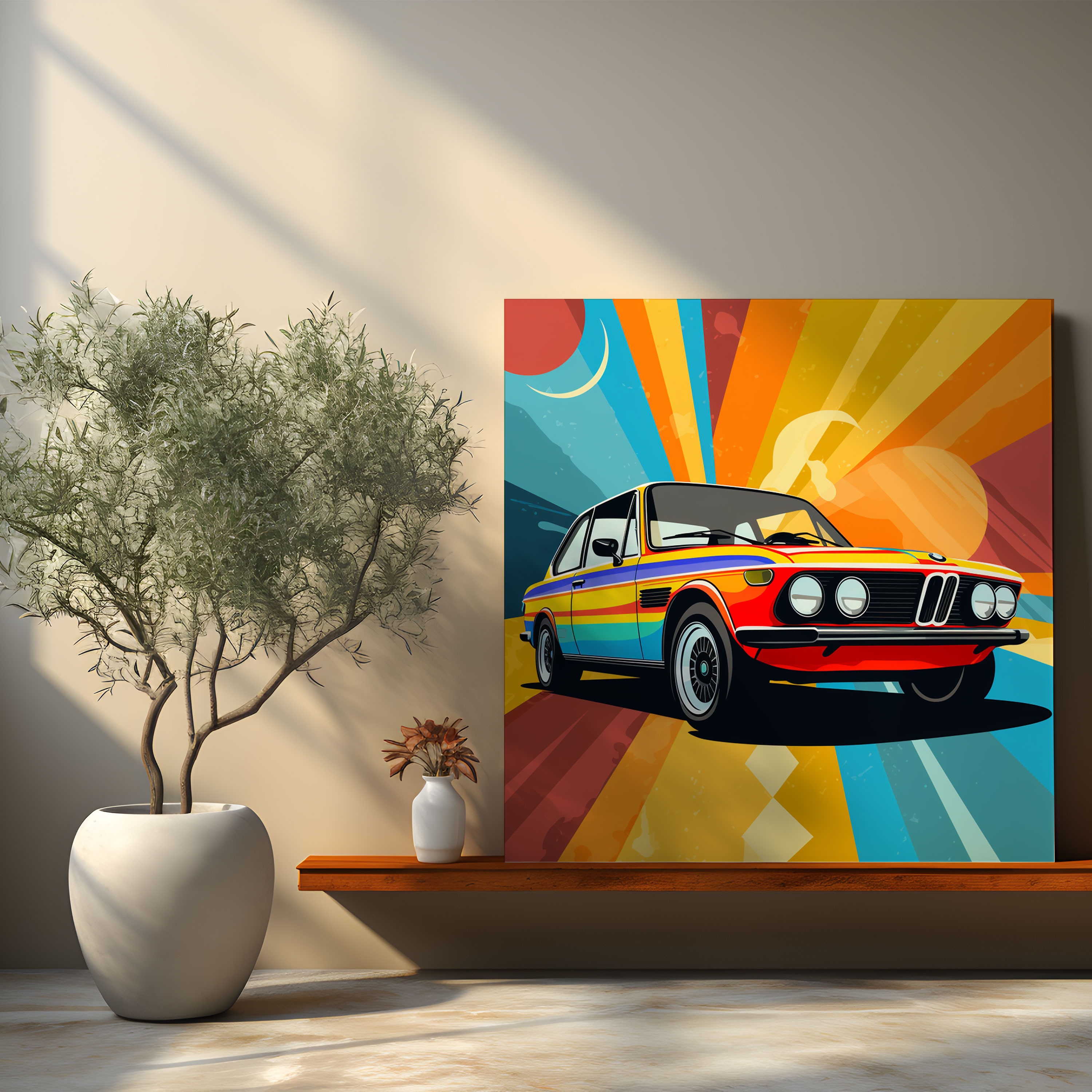 Pop Art Bmw Canvas Print - Bmw, Pop Art, Illustration, Wall Decoration