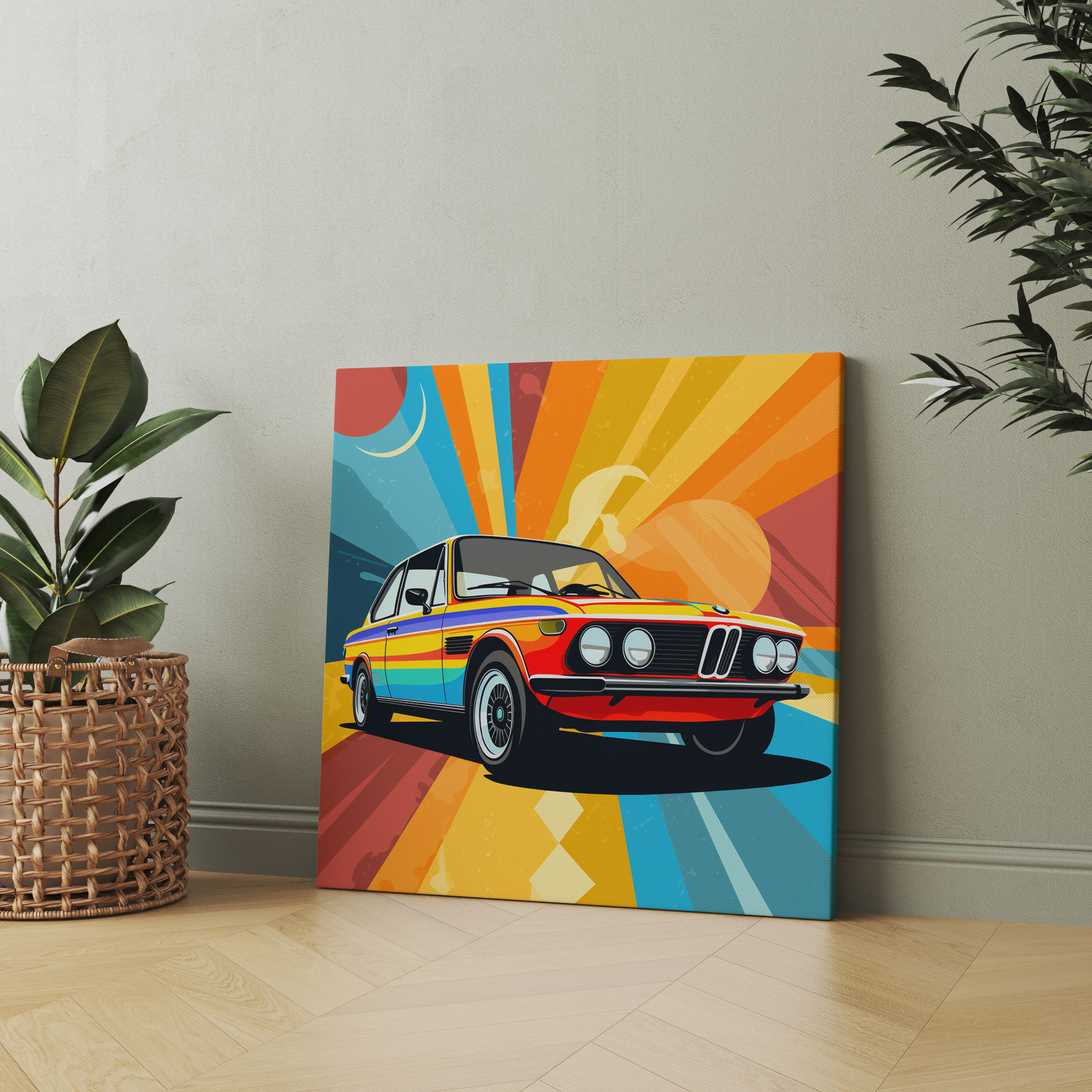 Pop Art Bmw Canvas Print - Bmw, Pop Art, Illustration, Wall Decoration