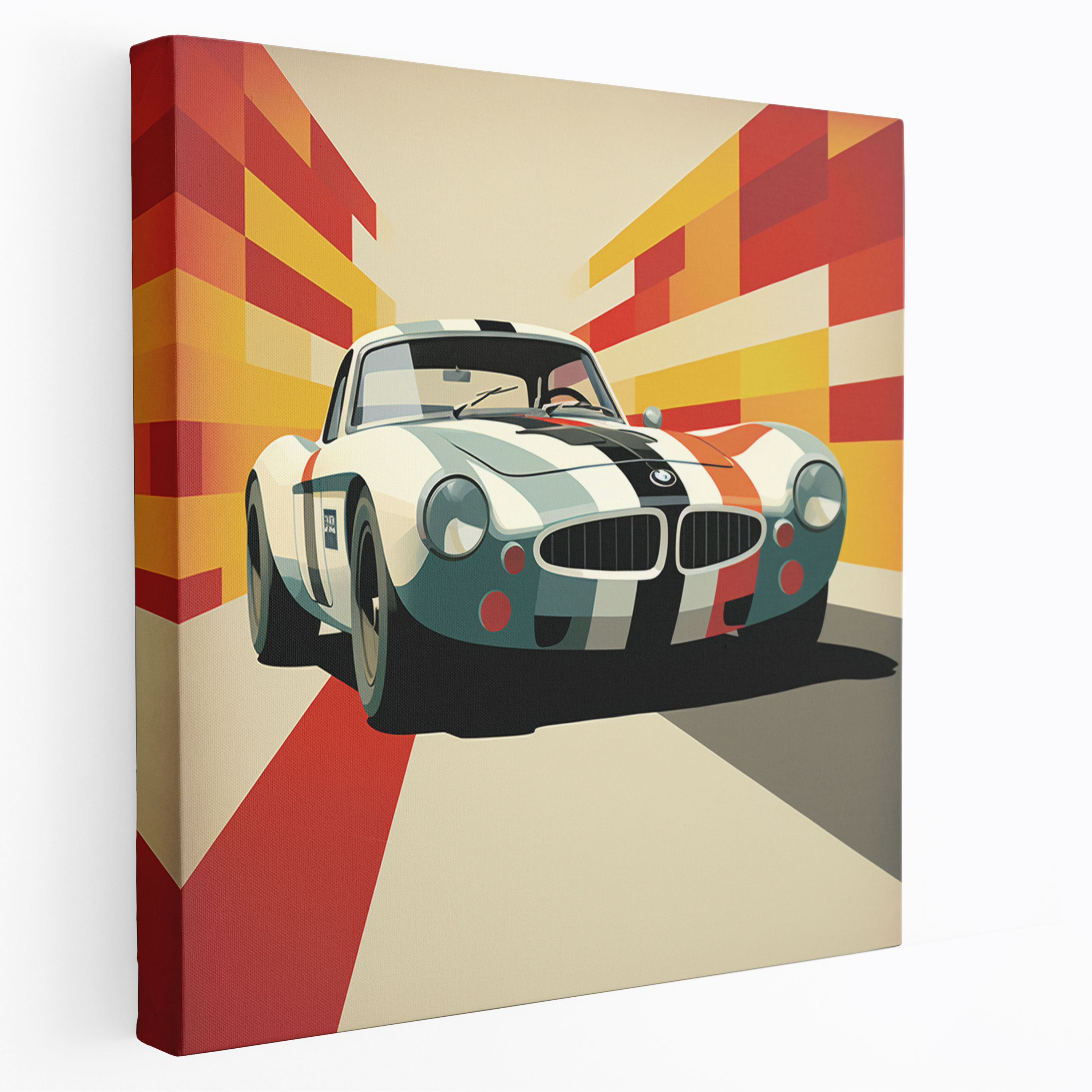 Bmw Duvar Sanatı - Vintage Yarış Arabası - Bmw Bmw Kanvas Tablo Bmw Duvar Sanatı Bmw Ev Dekorasyonu