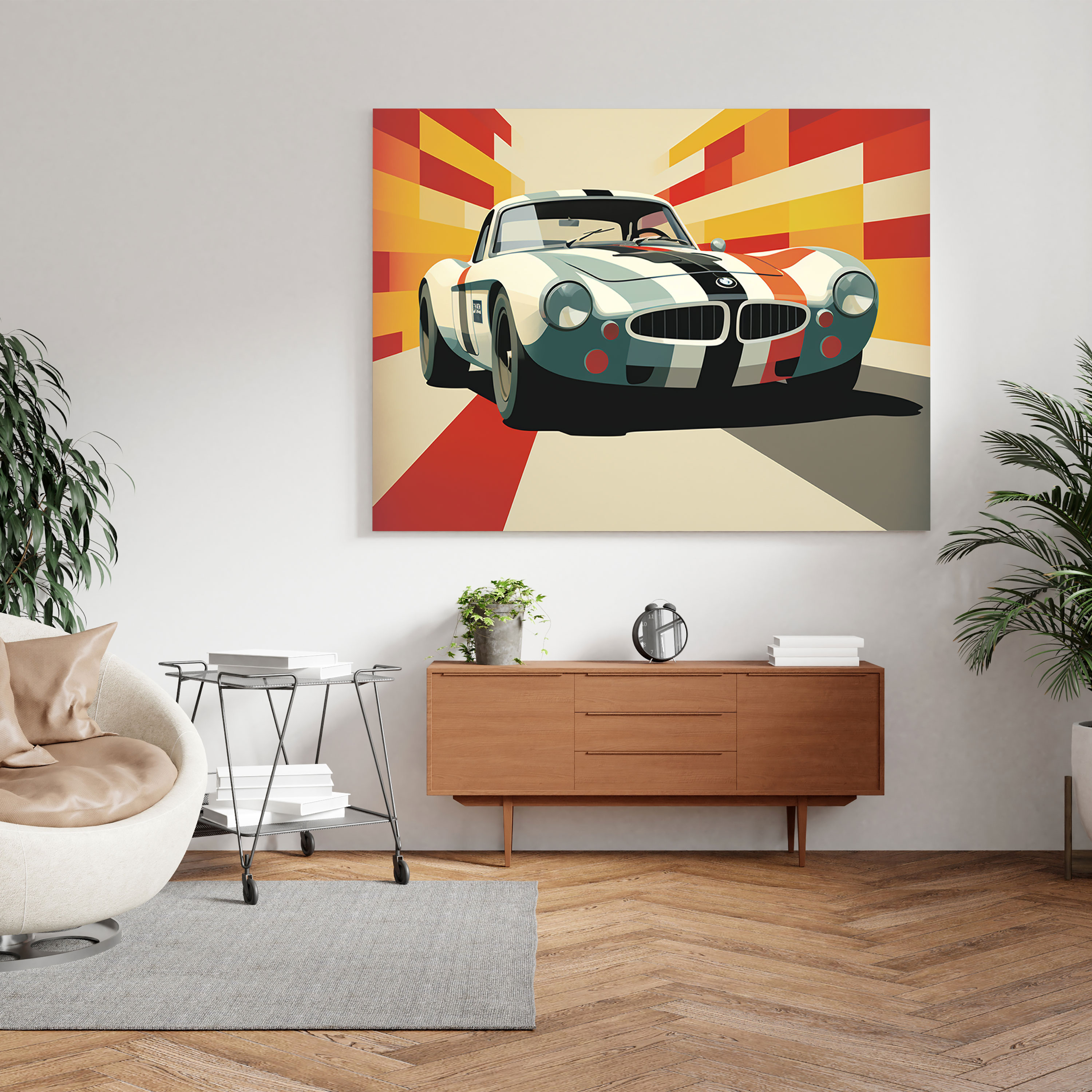 Bmw Duvar Sanatı - Vintage Yarış Arabası - Bmw Bmw Kanvas Tablo Bmw Duvar Sanatı Bmw Ev Dekorasyonu