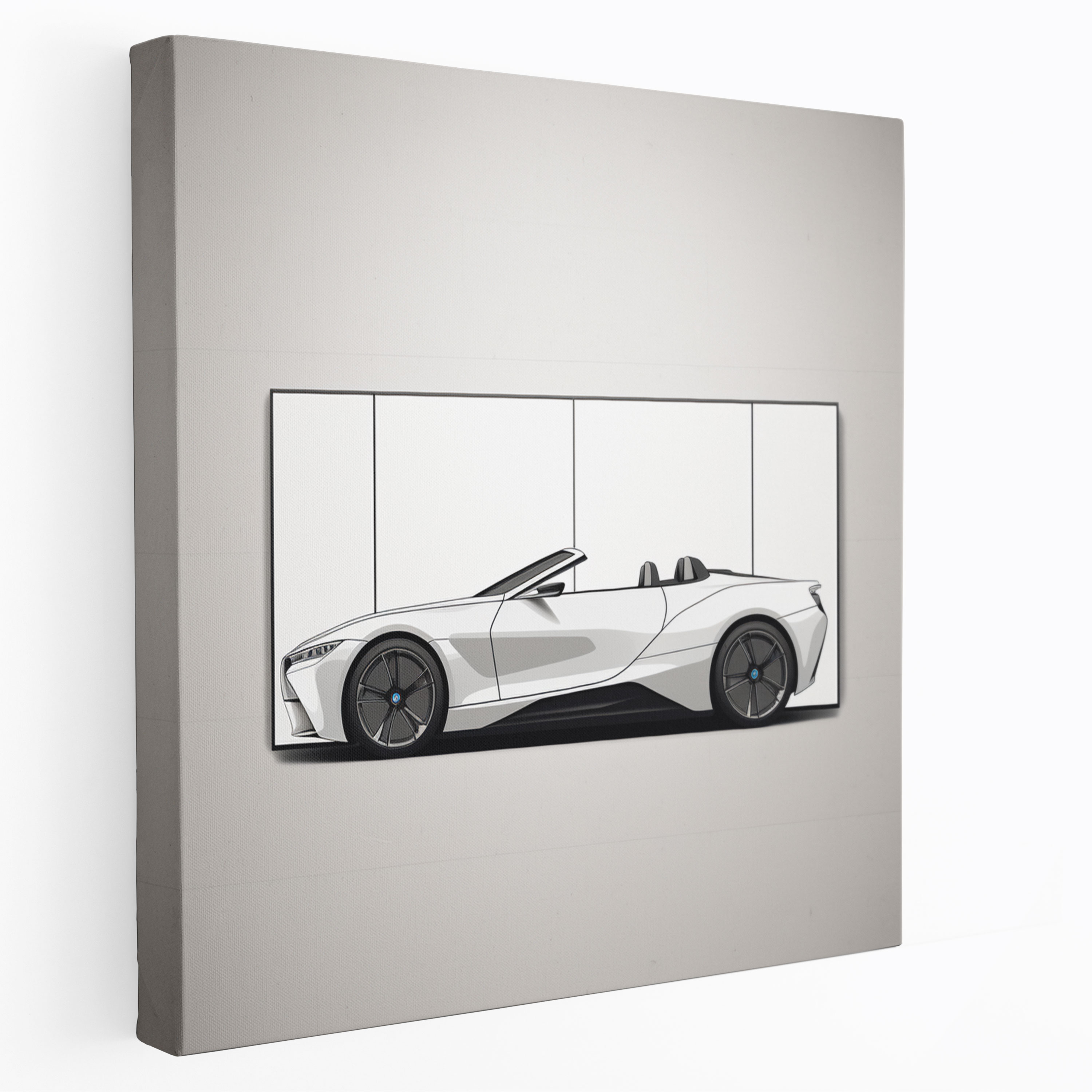 Bmw Canvas Print - Minimalist Convertible - Bmw, Bmw Wall Decoration, Sleek And Timeless, Modern Decor