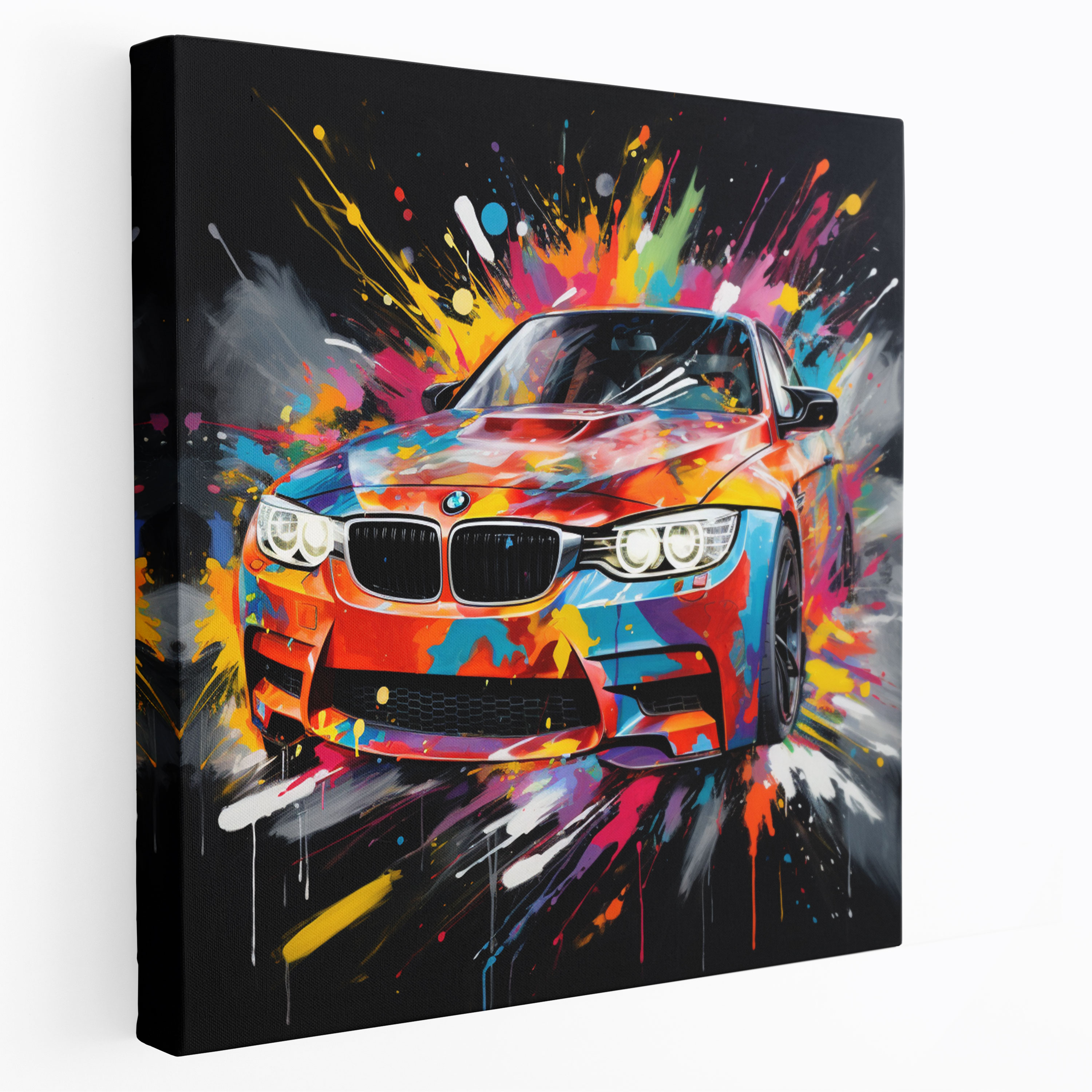 Bmw Canvas Print - Graffiti M Series - Bmw, Bmw Home Decoration, Bmw Canvas Wall Art, Urban Aesthetic