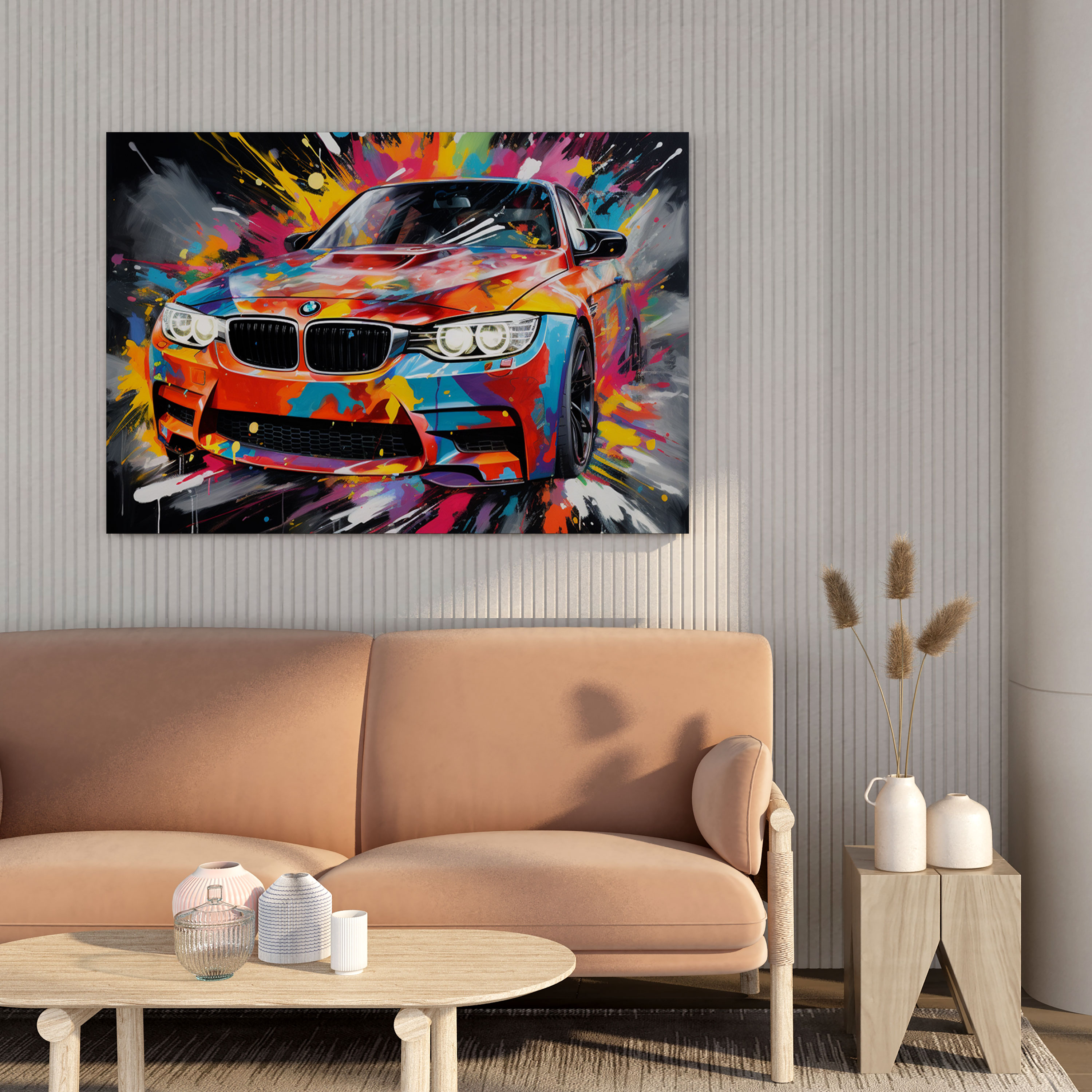 Bmw Canvas Print - Graffiti M Series - Bmw, Bmw Home Decoration, Bmw Canvas Wall Art, Urban Aesthetic