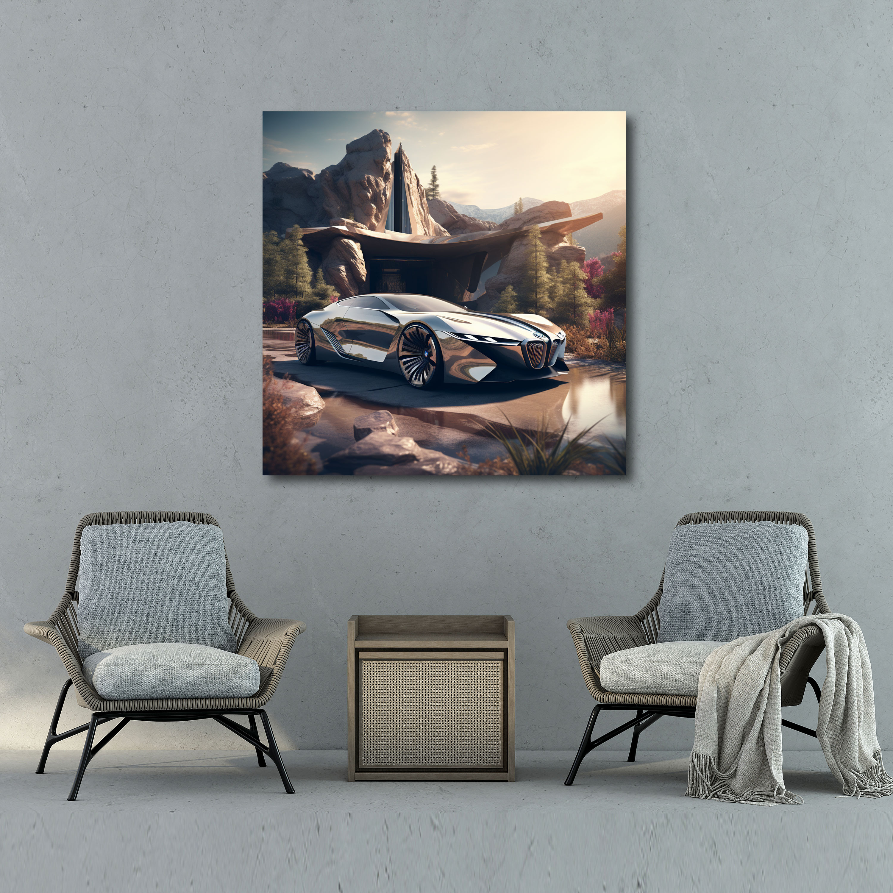 Bmw Canvas Print - Futuristic Concept - Bmw, Bmw Wall Art, Bmw Canvas Print, Futuristic Concept