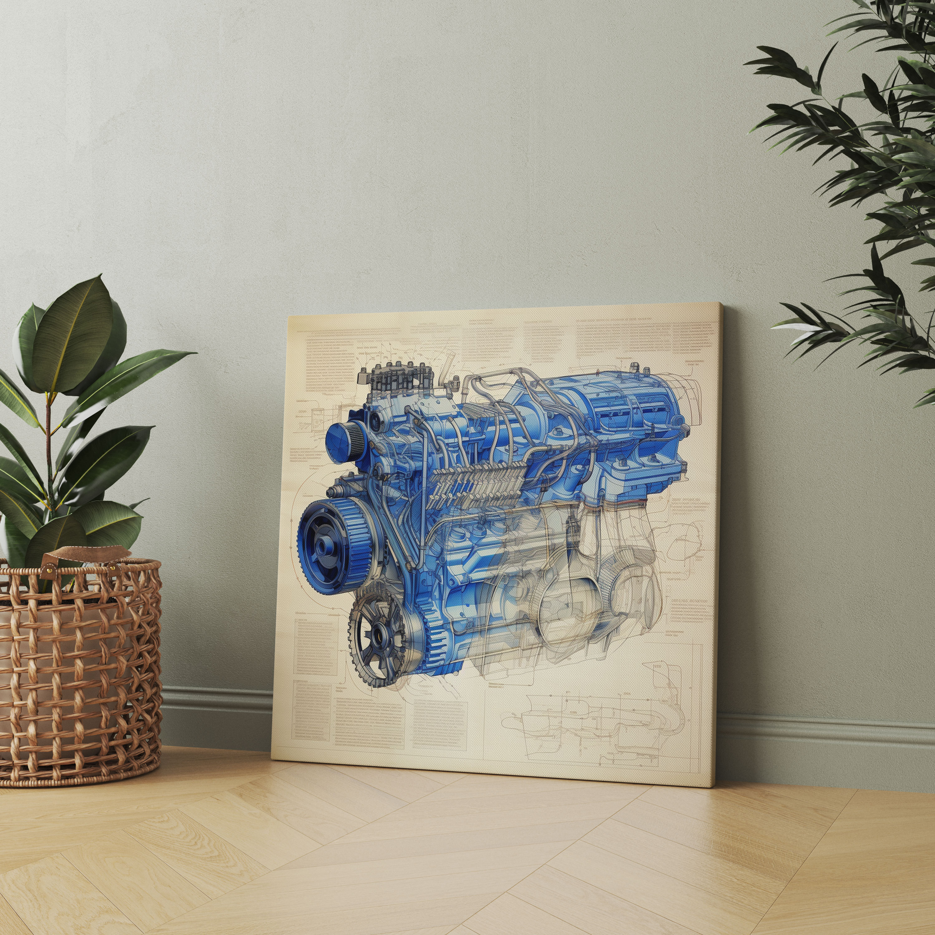 Bmw Wall Art - Vintage Blueprint - Bmw, Performance And Precision, Bmw Wall Art, Engineering