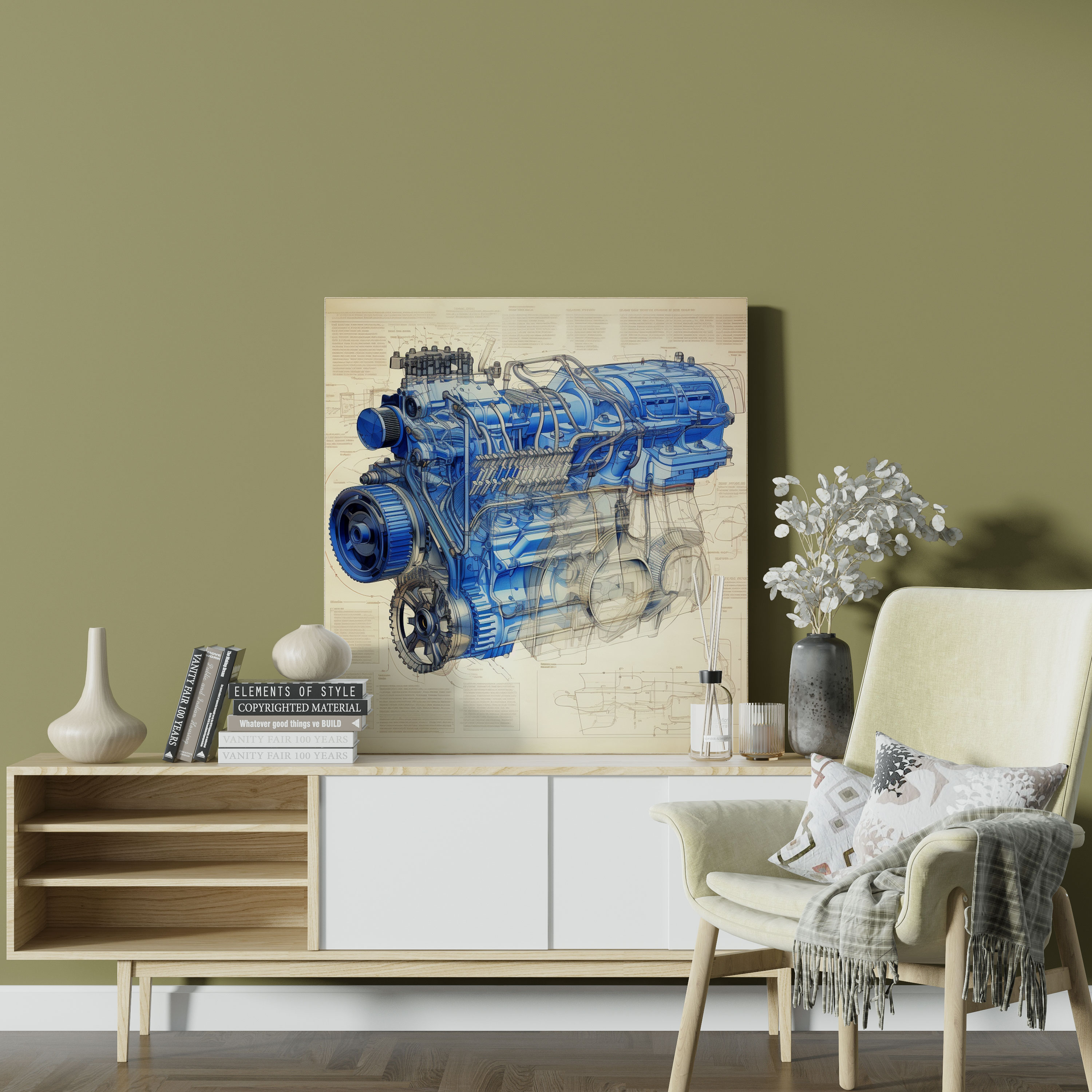 Bmw Wall Art - Vintage Blueprint - Bmw, Performance And Precision, Bmw Wall Art, Engineering