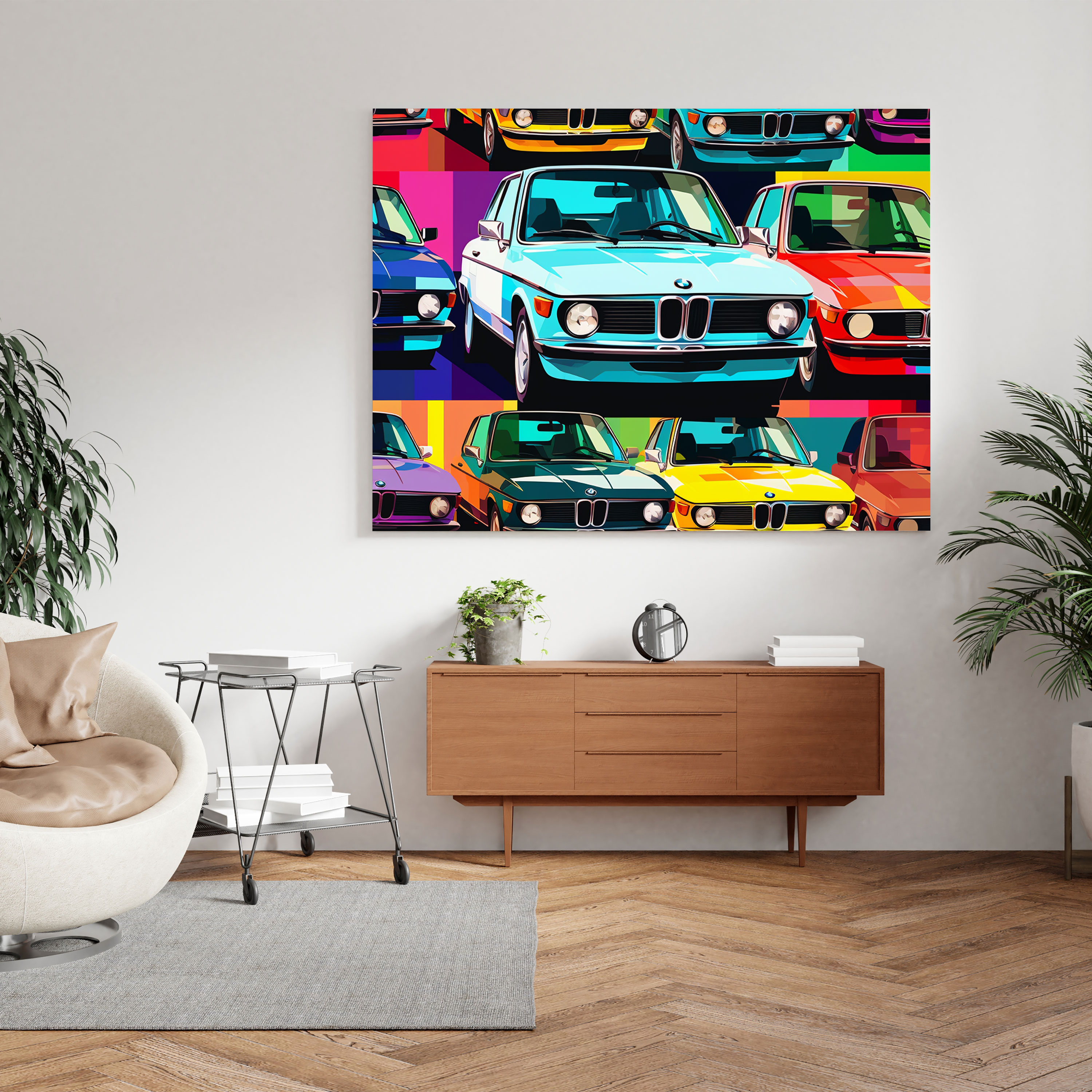 Bmw Pop Art Montage Canvas Print - Bmw, Bmw Car Models, Canvas Wall Art, Home Decoration