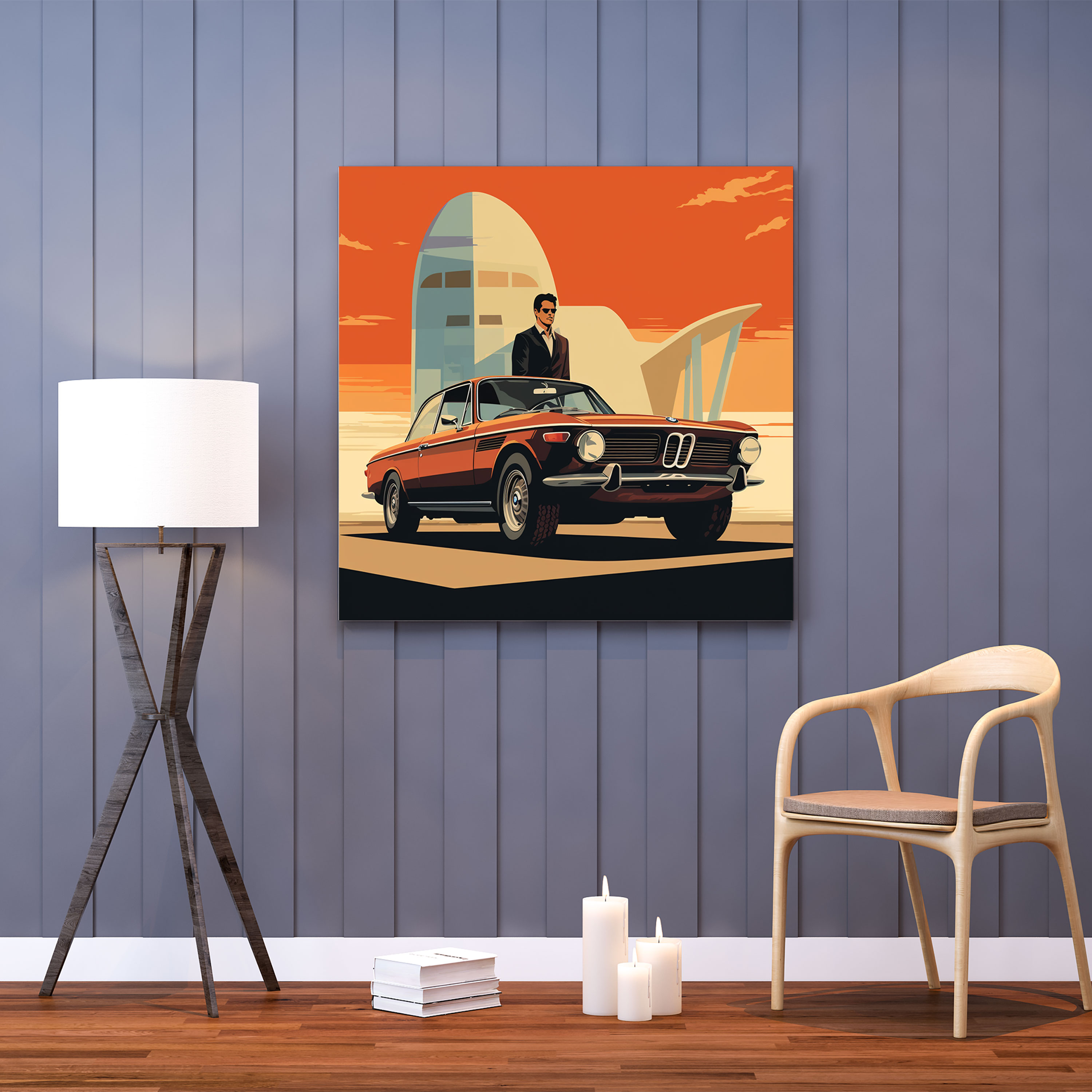 Bmw Retro Poster Wall Art - Bmw, Wall Decoration, Bold Typography, Wall Art