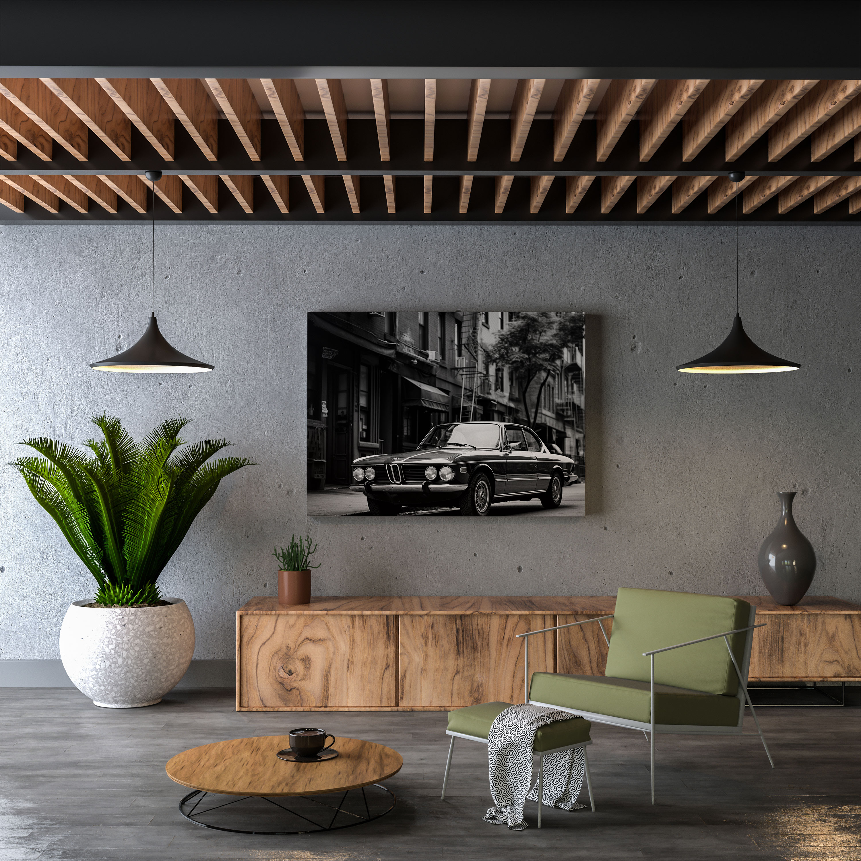 Bmw Urban Black And White Canvas Print - Bmw, Bmw, Timeless Snapshot, Canvas Wall Art