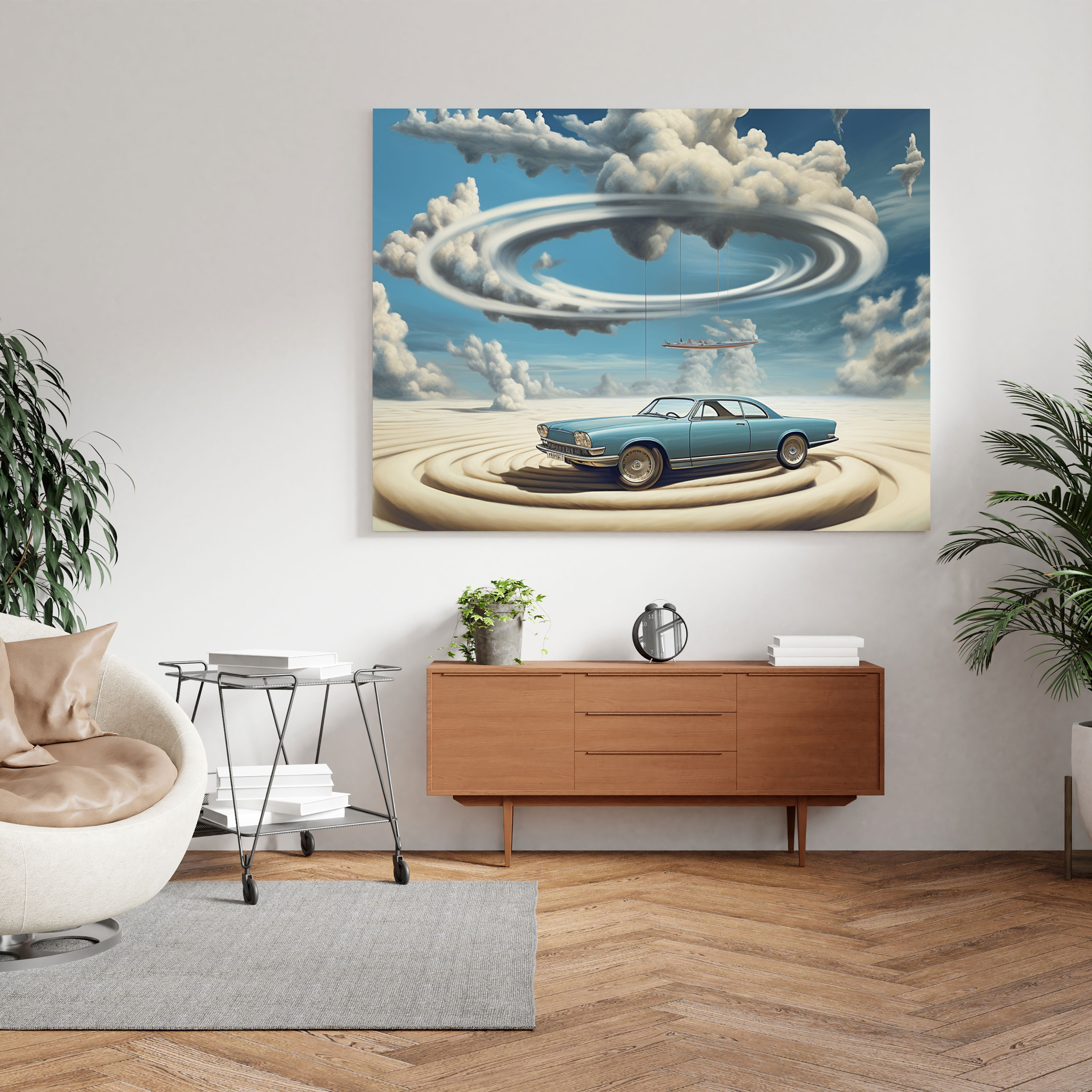 Bmw Surreal Cloudscape Wall Art - Bmw, Canvas Print, Bmw, Bmw Car