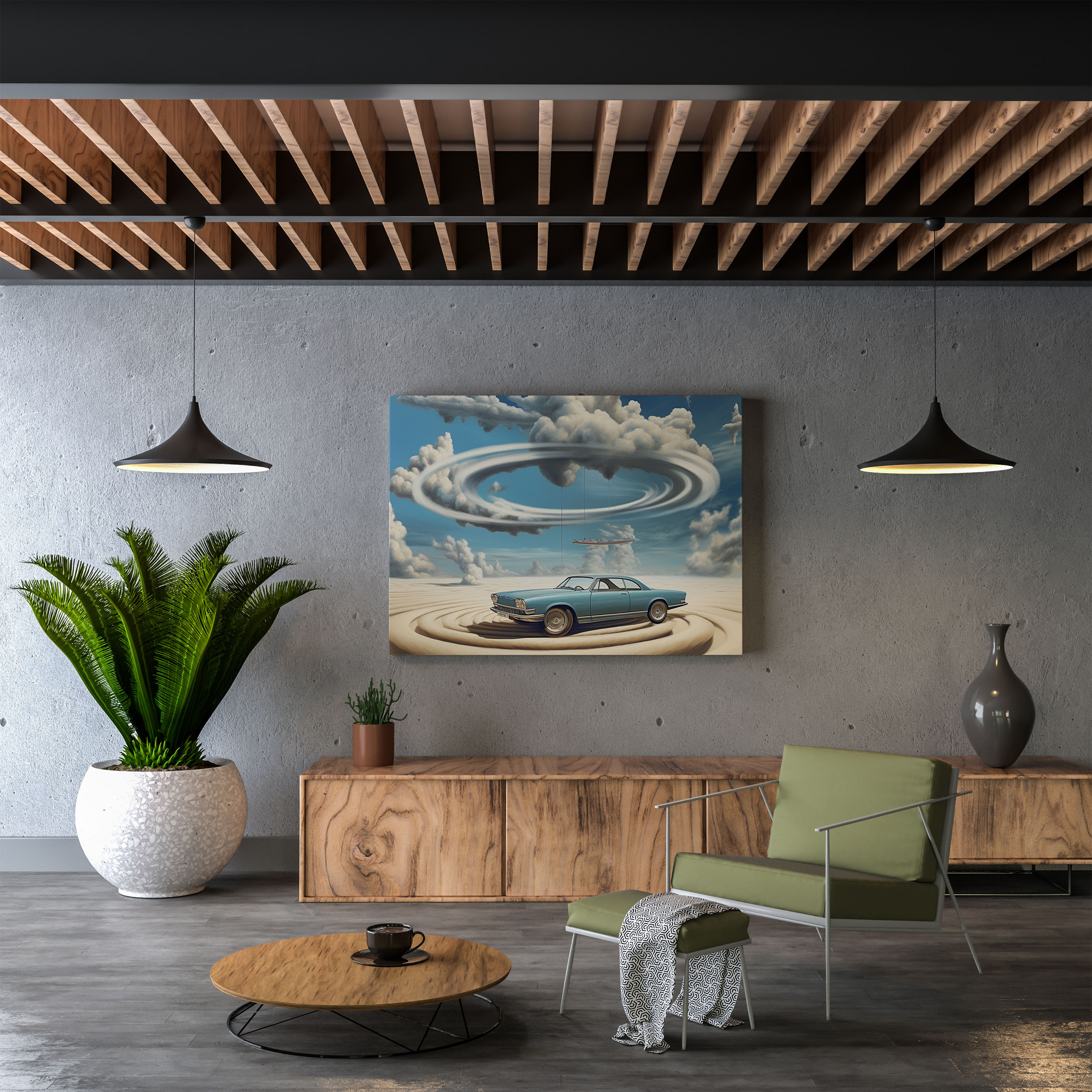 Bmw Surreal Cloudscape Wall Art - Bmw, Canvas Print, Bmw, Bmw Car