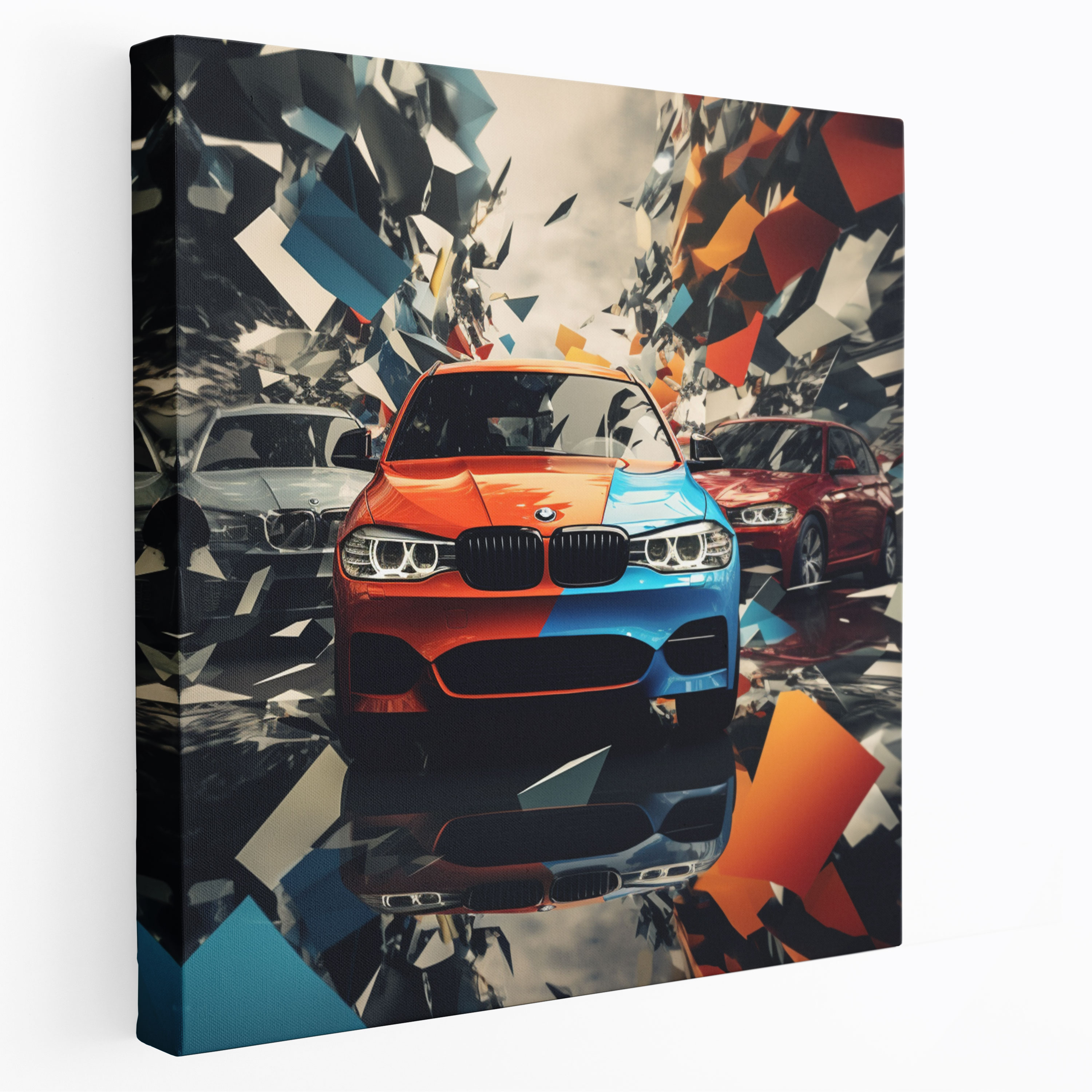 Bmw Auto Collage Leinwandbild - Bmw Bmw Automodelle Collage-Stil Home Decoration