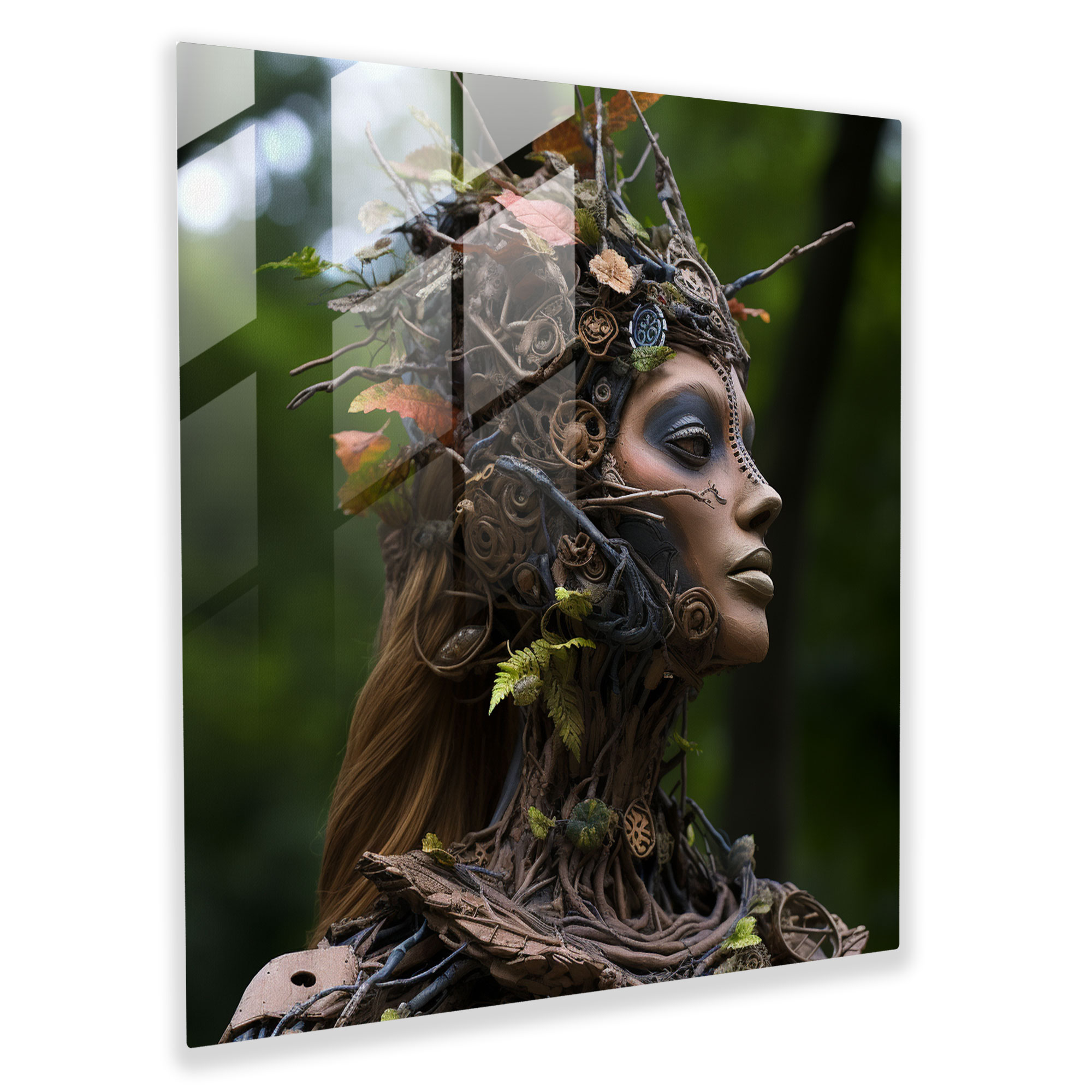 Born Recycled Materials Glass Print - Born, Transformation, Born Recycled Materials Glass Print, Sculpture